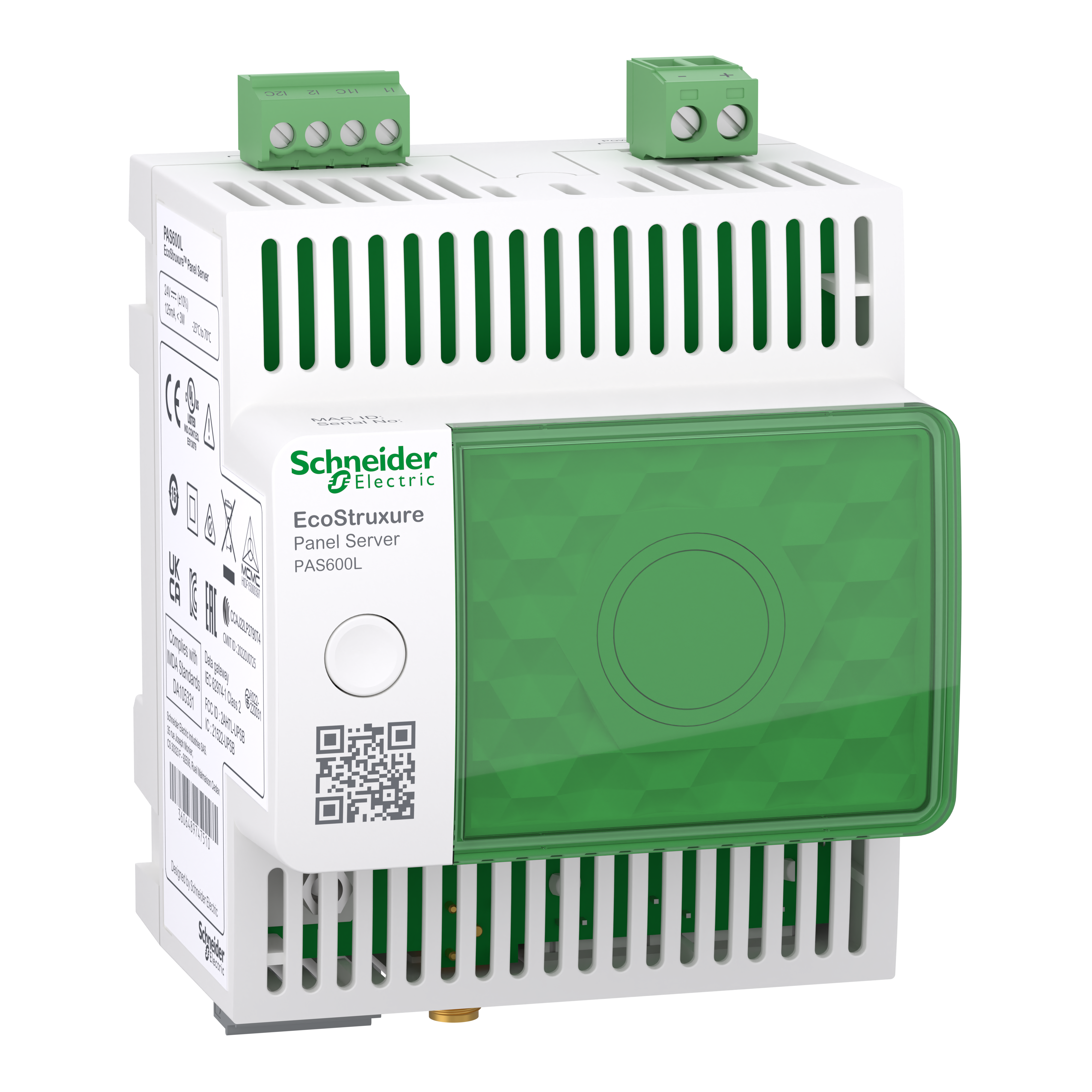 SCHNEIDER ELECTRIC - Gateway, PowerLogic, Panel Server Universal, contentratore wireless e gateway modbus, 2DI, 24 VDC