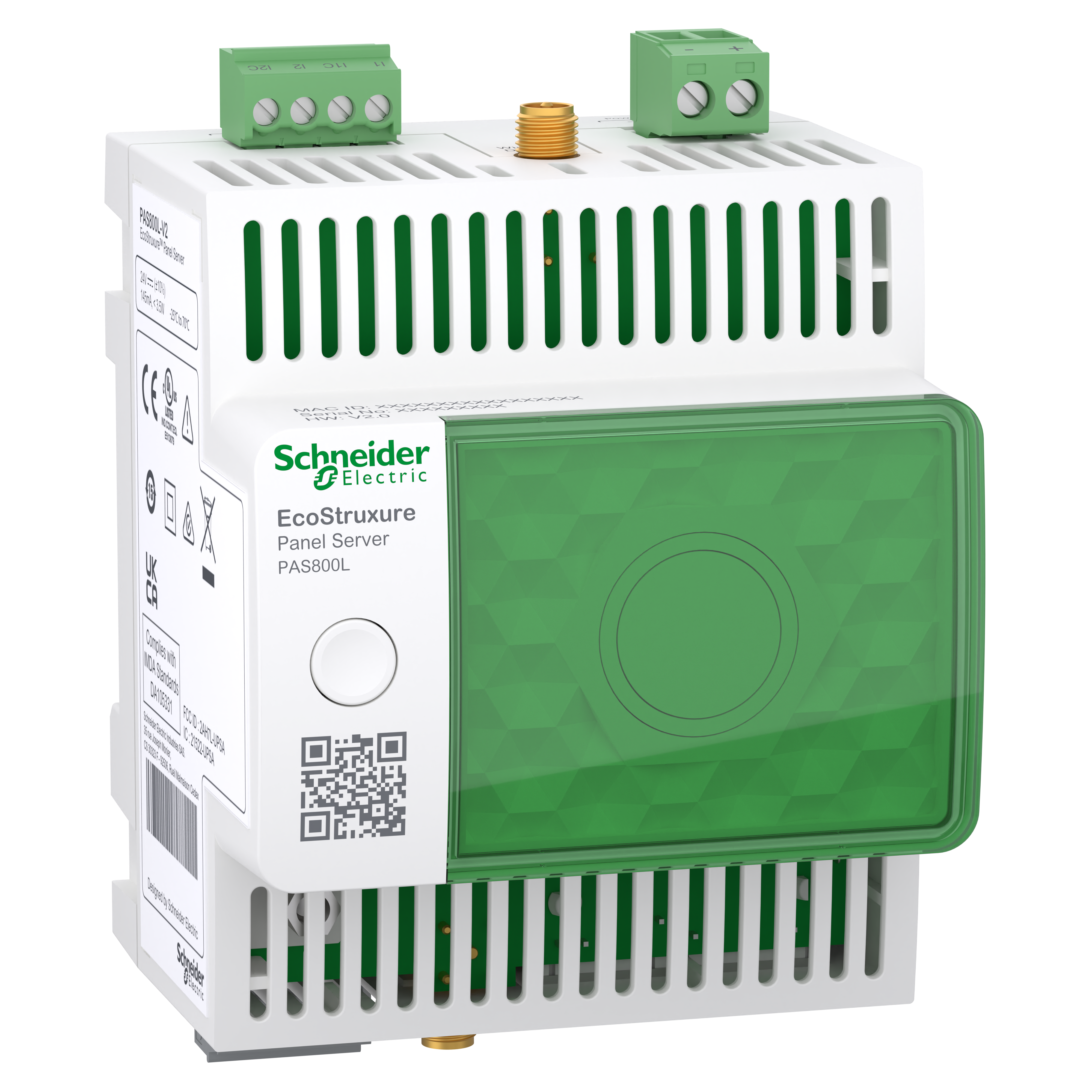 SCHNEIDER ELECTRIC - Energy Server, PowerLogic, Panel Server Advanced, datalogger avanzato wireless e modbus, energy server, 2DI, 24 VDC