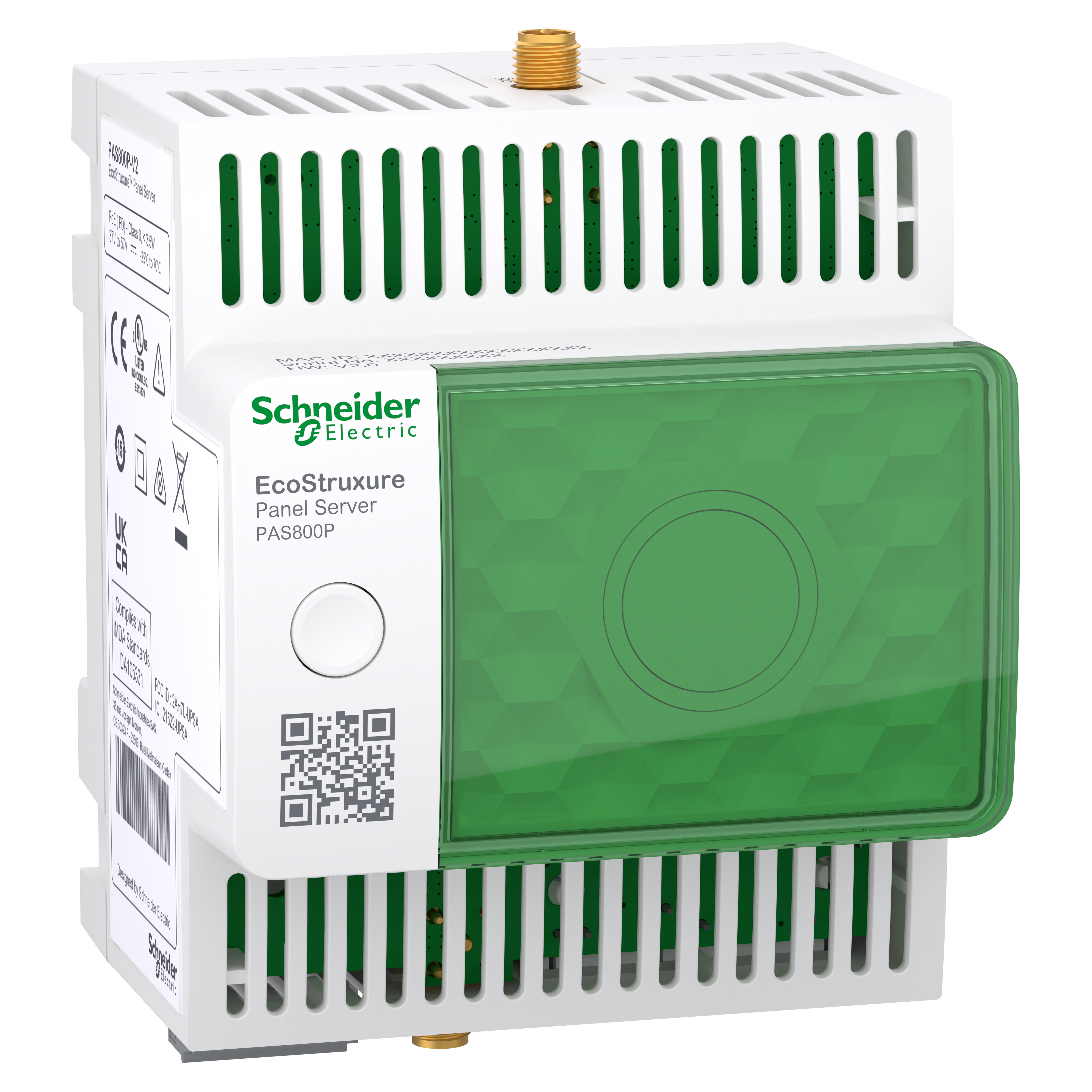 SCHNEIDER ELECTRIC - Energy Server, PowerLogic, Panel Server Advanced, datalogger avanzato wireless e modbus, energy server, 2DI, POE