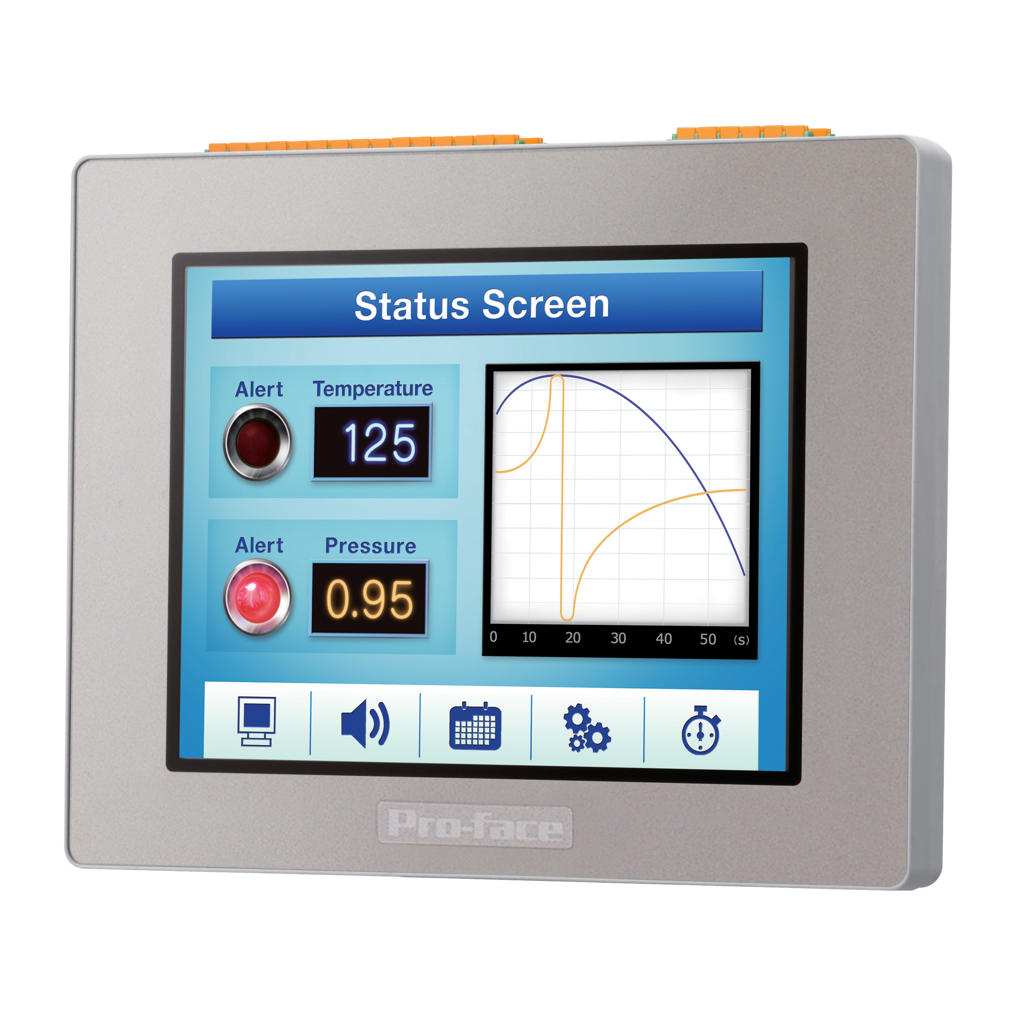 SCHNEIDER ELECTRIC - Touch PLC LT4000M 5.7'' TFT (QVGA) con I-O Digitali-Analogici (di tipo Source), COM (RJ45), Ethernet, USB A-mini-B, 24VDC