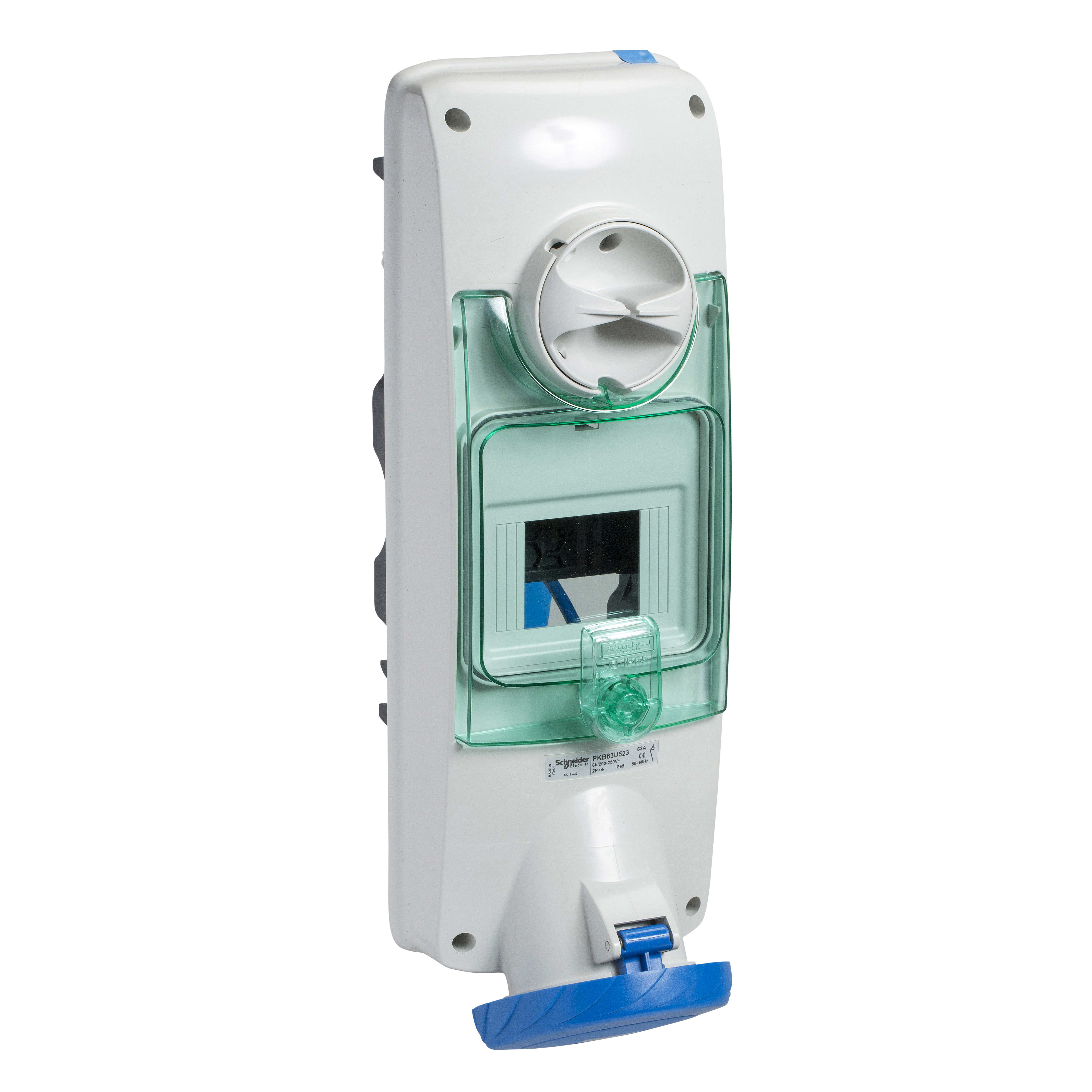 SCHNEIDER ELECTRIC - Presa da incasso inter.-vano DIN Unika IP65 63A 220V 2P+T