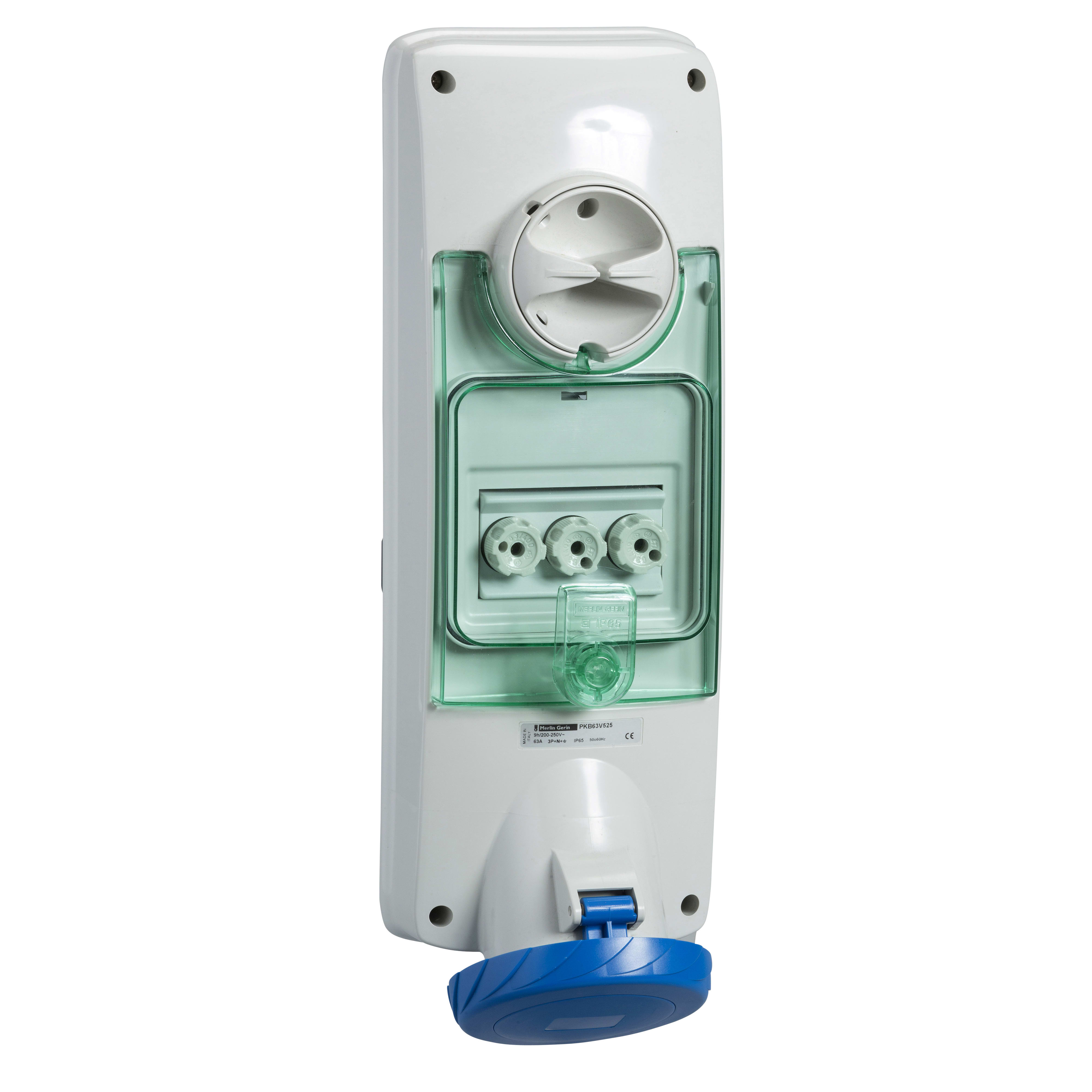 SCHNEIDER ELECTRIC - Presa da incasso inter.-fusibilata Unika IP65 63A 220V 2P+T