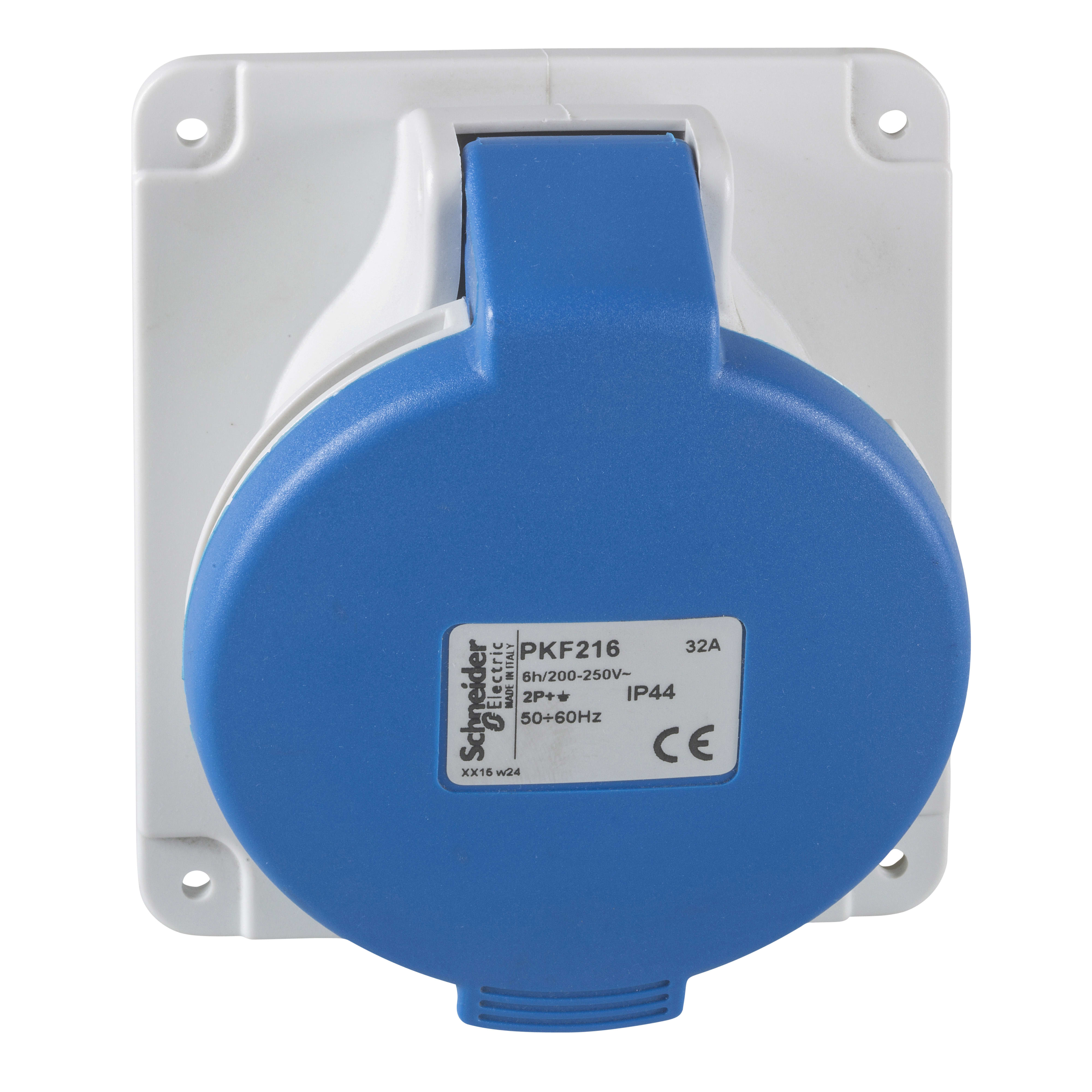 SCHNEIDER ELECTRIC - Presa da incasso inclinata IP44 32A 220V 2P+T