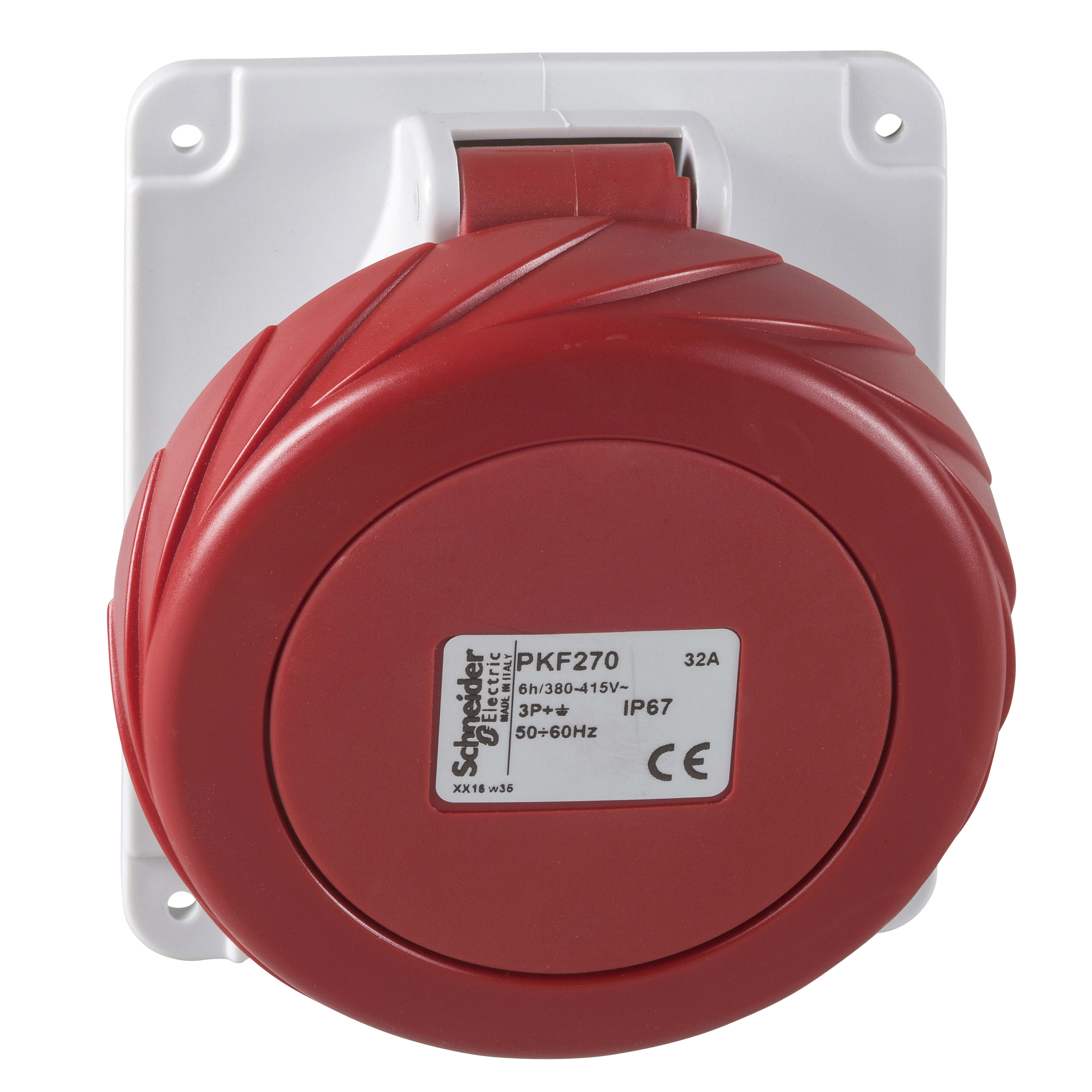 SCHNEIDER ELECTRIC - Presa da incasso inclinata IP67 32A 380V 3P+N+T