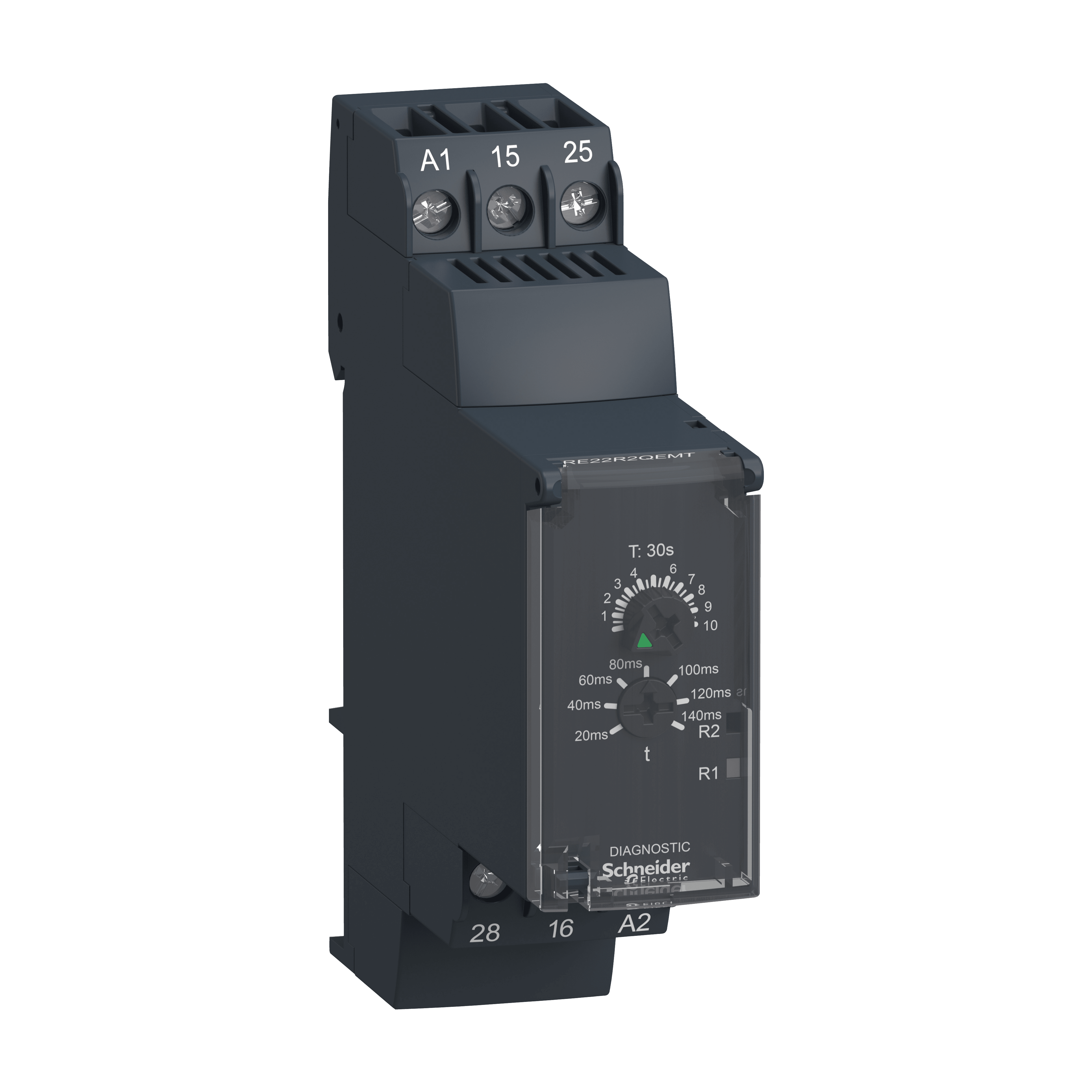 SCHNEIDER ELECTRIC - Relè temporizzato monofunzione - 0.3s…30s - 380…415V AC - 2NC-NO