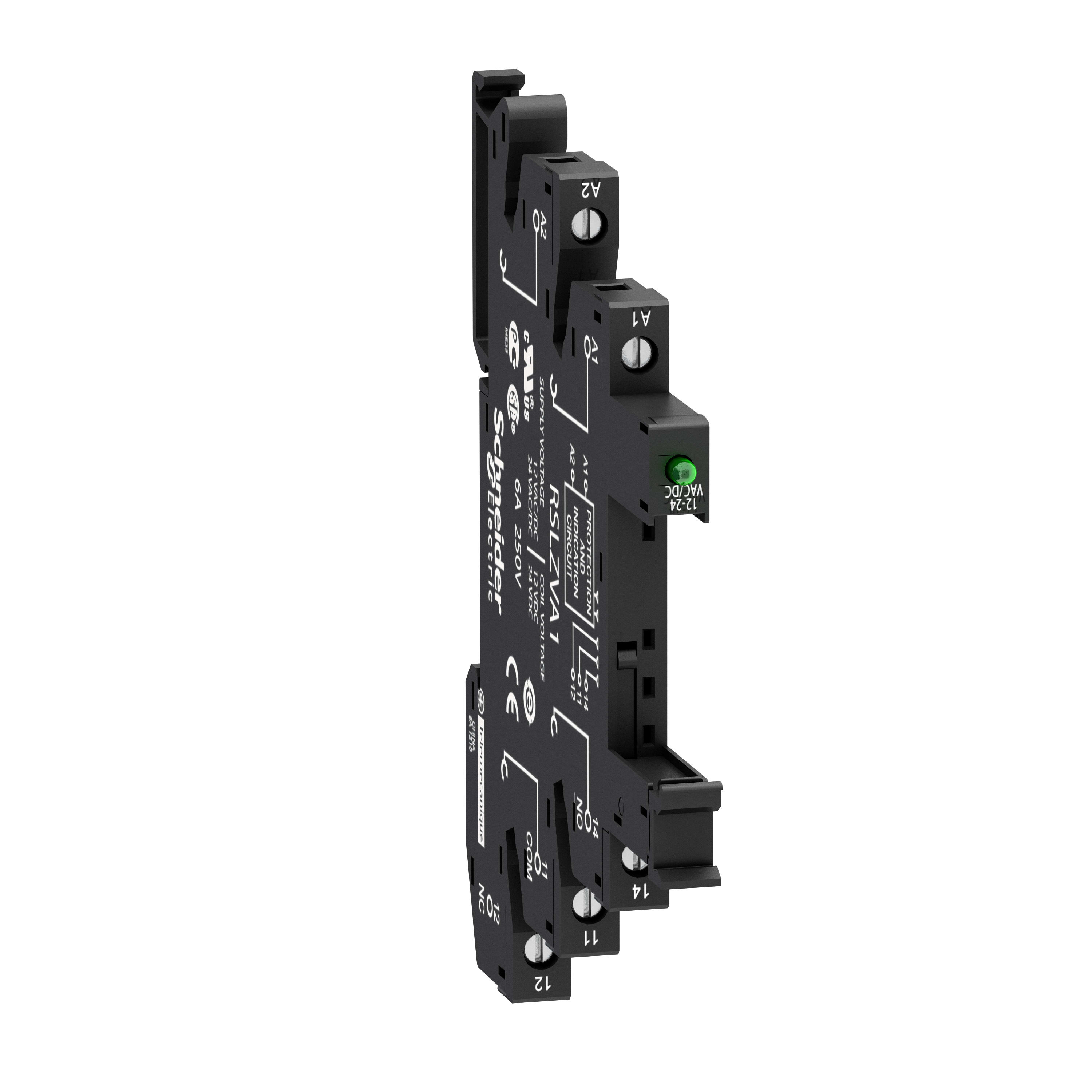 SCHNEIDER ELECTRIC - Base relè a vite con led e circuito di protezione, 12-24 V