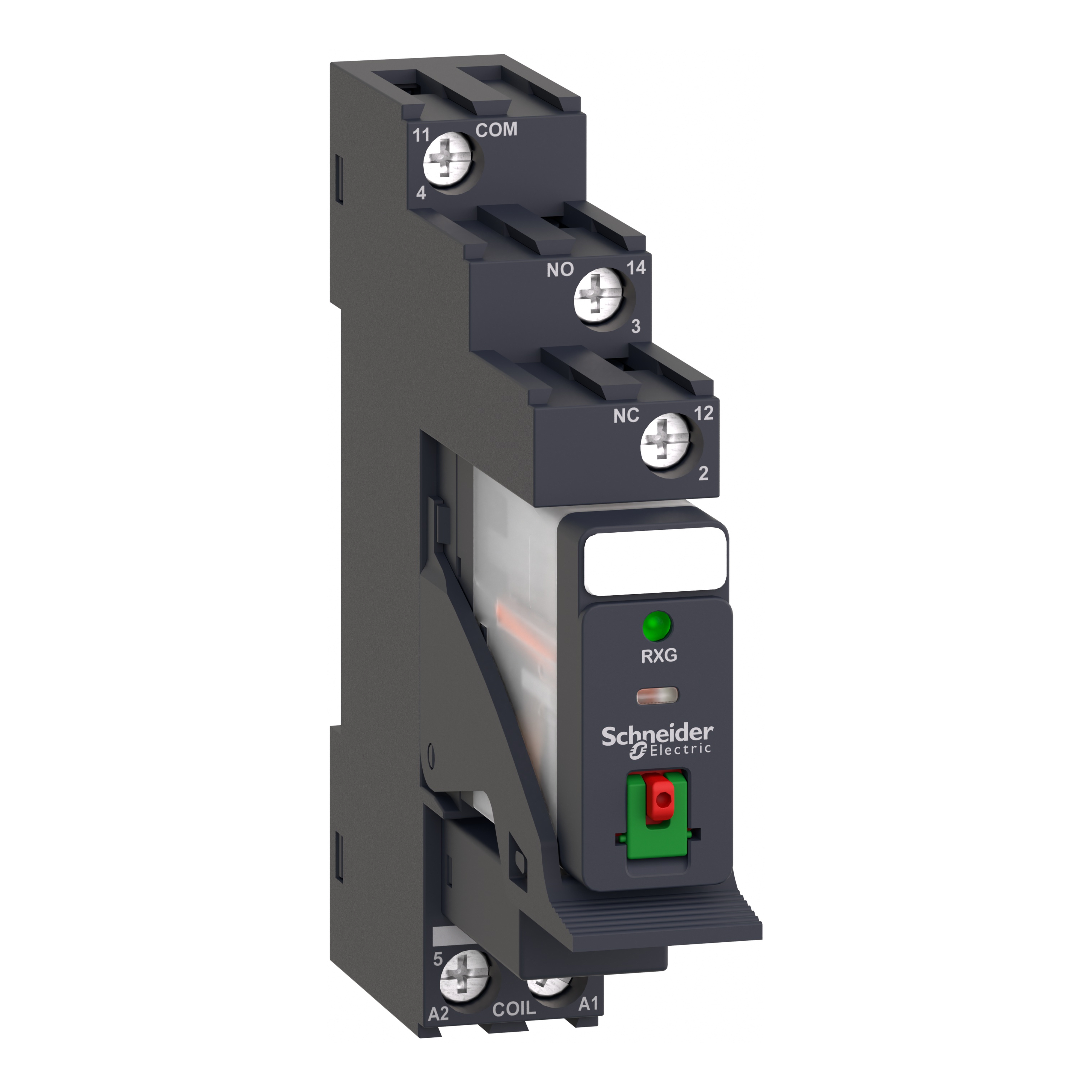 SCHNEIDER ELECTRIC - Relè RXG - pulsante test+LED pre-montato - base-1NC-NO 10A 230Vca + varistore