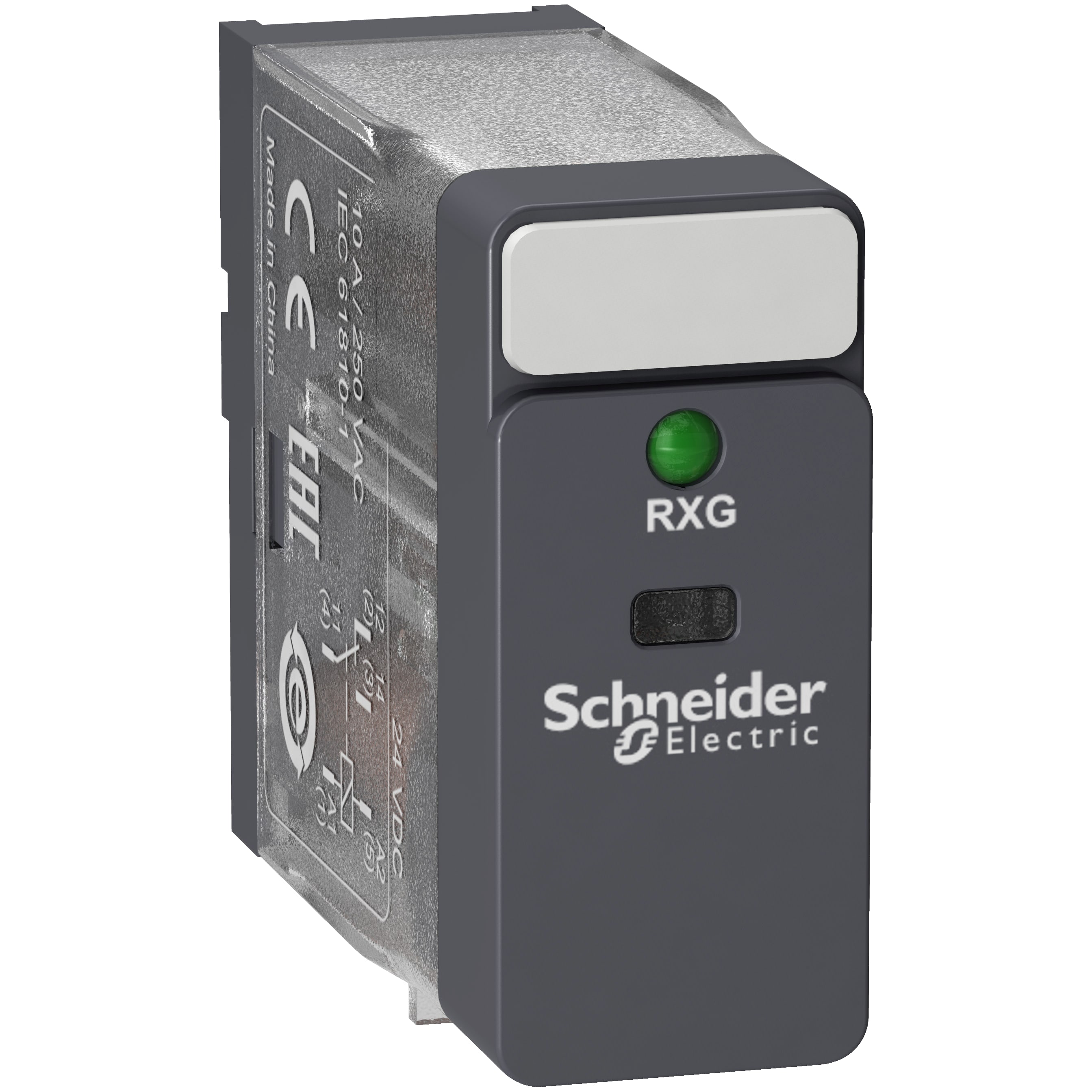 SCHNEIDER ELECTRIC - Relè interfaccia ZELIO RXG - 1 NC-NO standard - 24 VDC - 10 A - con led