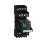SCHNEIDER ELECTRIC - Relè RXM-pulsante test+LED pre-montato-base contatti misti-4NC-NO 6A 230Vca