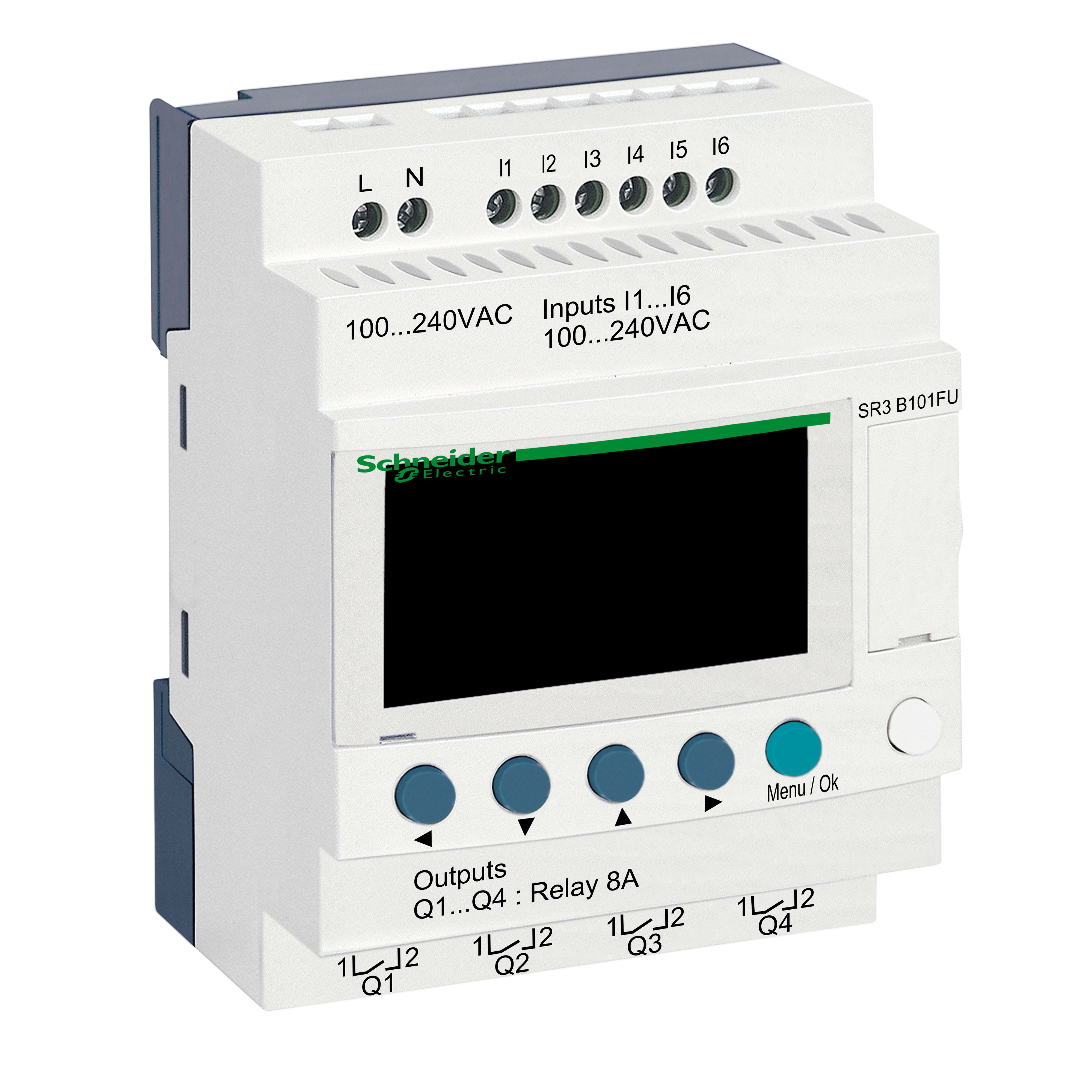 SCHNEIDER ELECTRIC - Smart relay mod. Zelio Logic - 10 I-O - 100..240 V CA - Orologio - Display