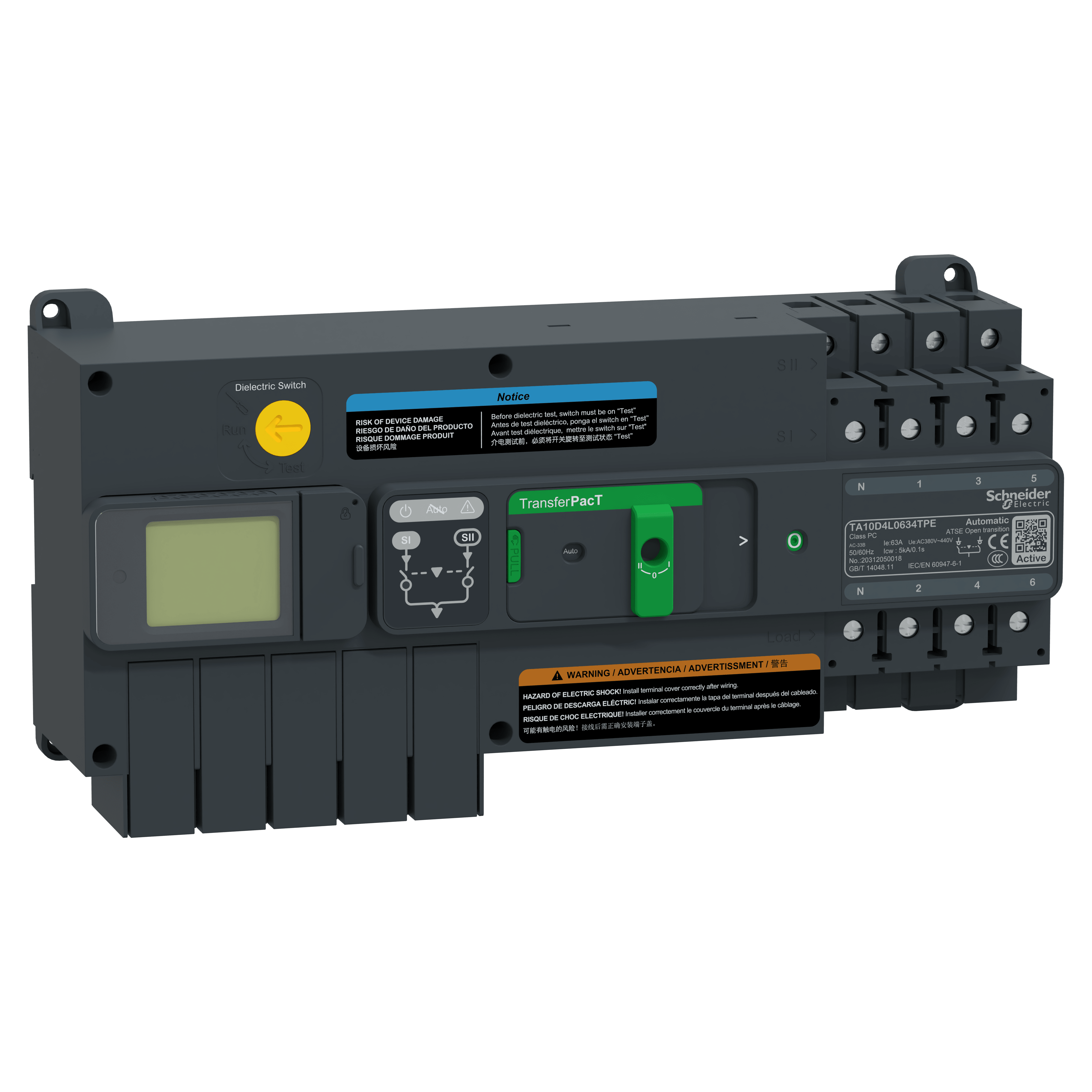 SCHNEIDER ELECTRIC - TransferPacT Active automatic63A 400V 4P