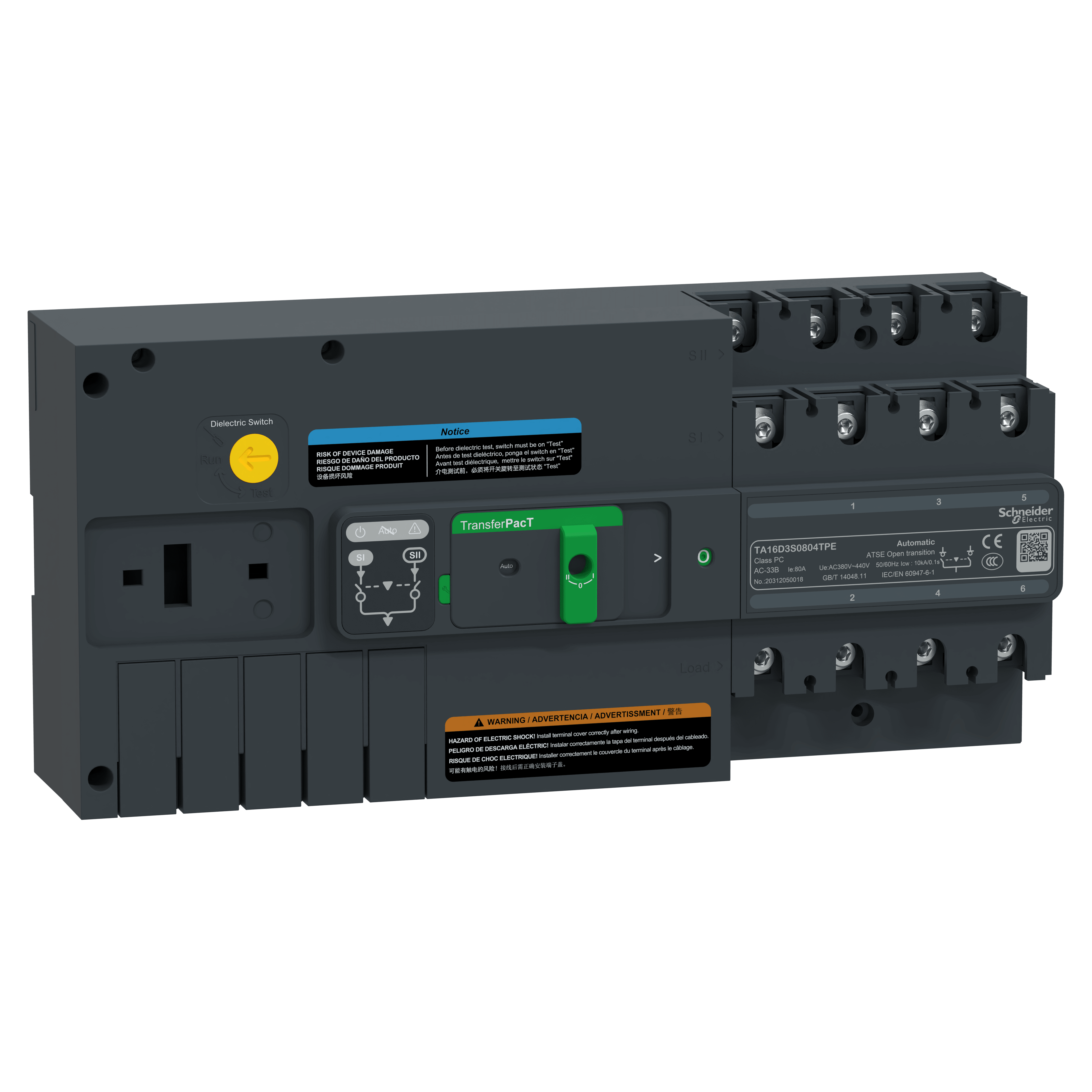 SCHNEIDER ELECTRIC - TransferPacT automatic 80A 400V 3P