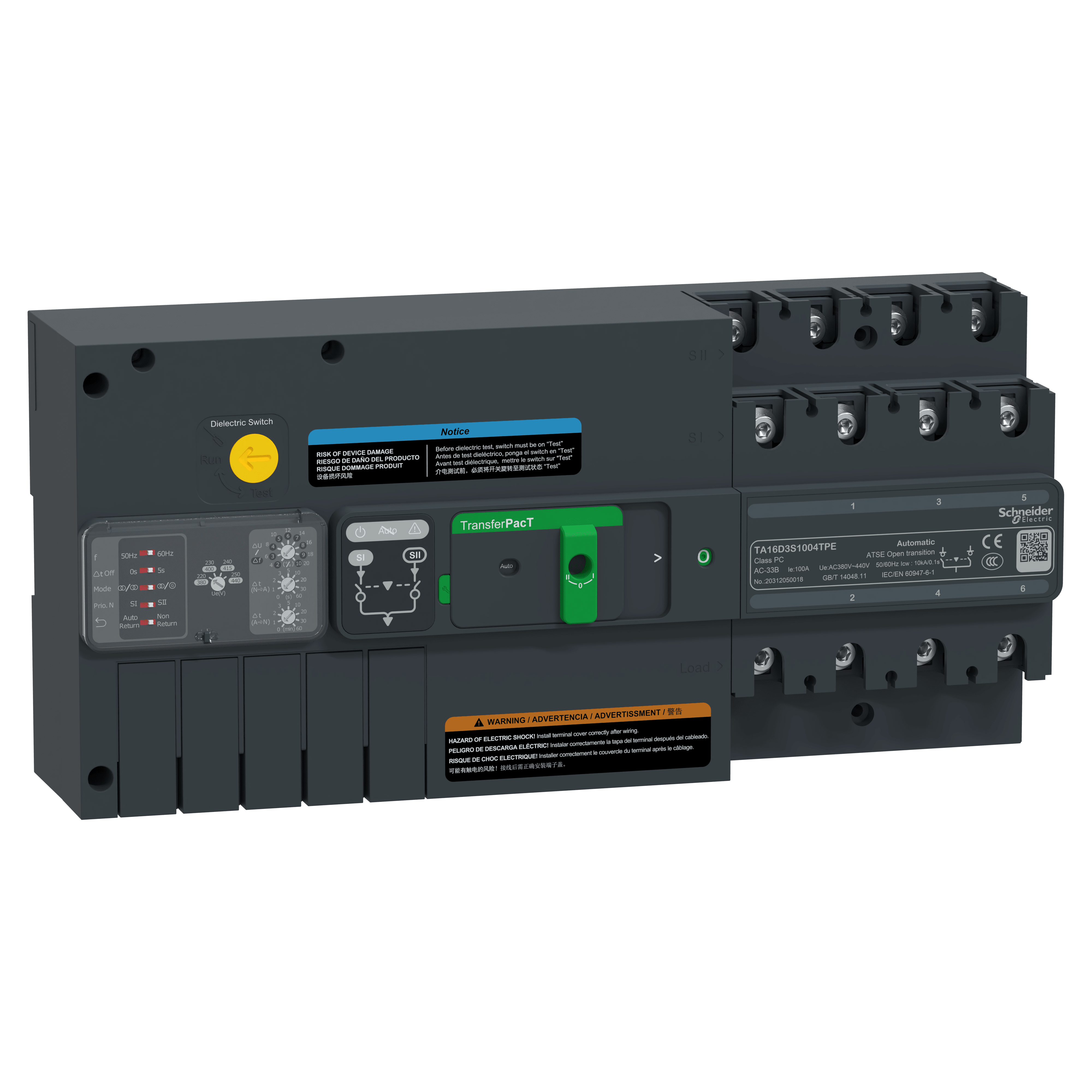 SCHNEIDER ELECTRIC - TransferPacT automatic 100A 400V 3P