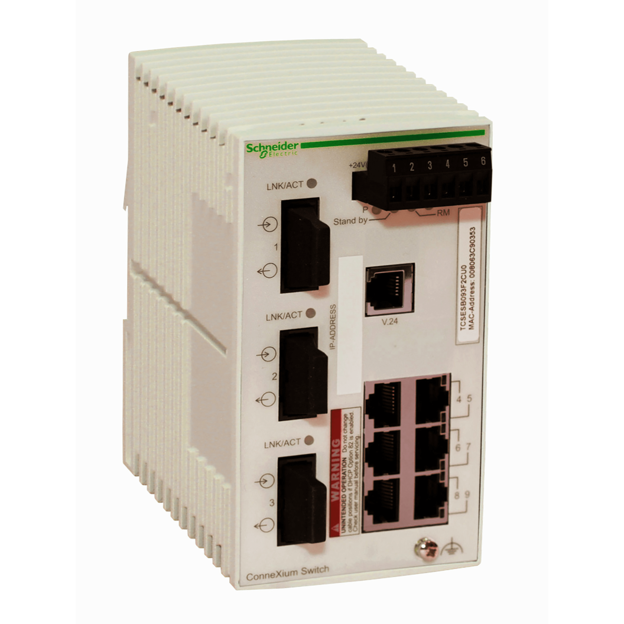 SCHNEIDER ELECTRIC - Switch gestito base Ethernet TCP-IP - ConneXium - 6 TX - 3 FX - multimodale