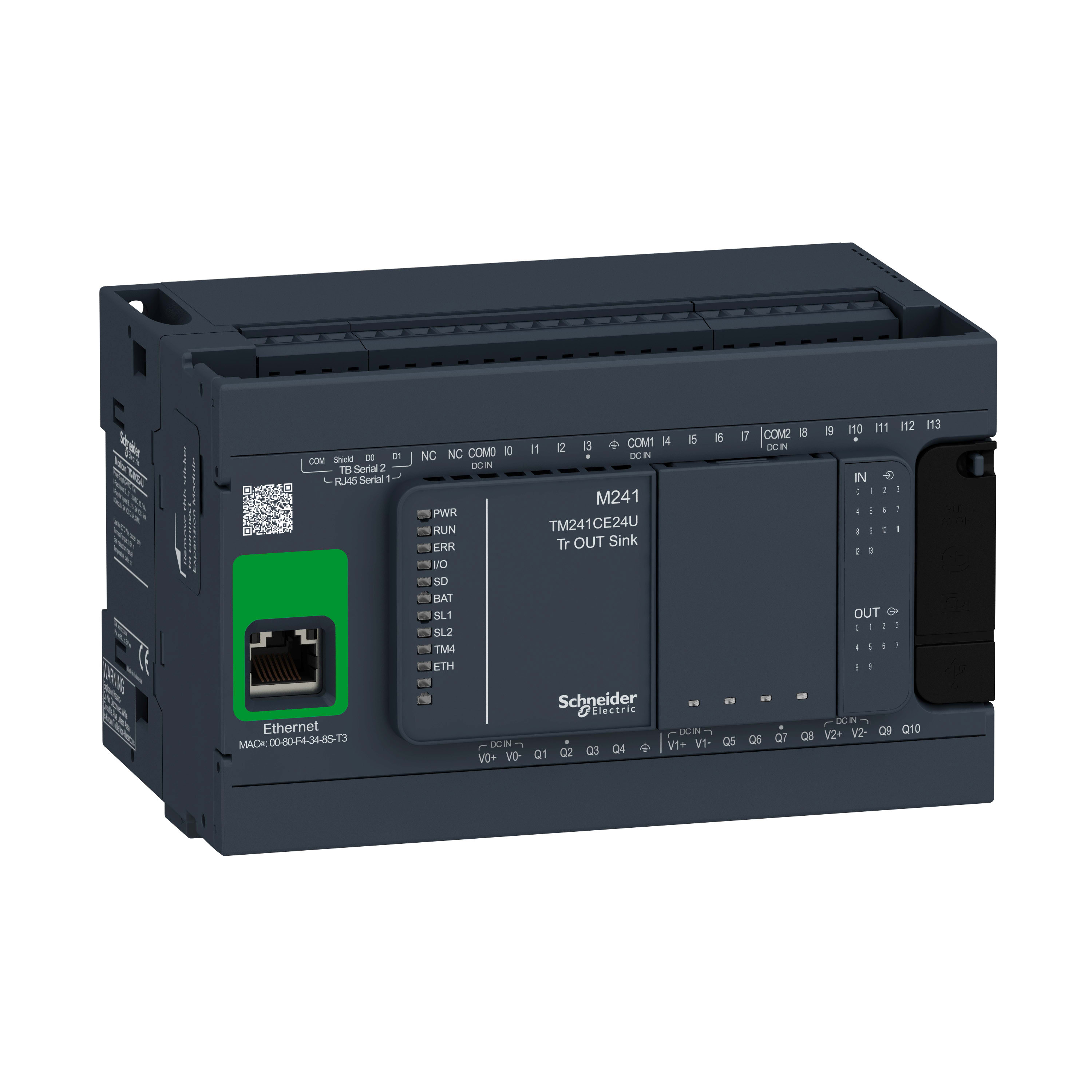 SCHNEIDER ELECTRIC - Controllore M241 24 I-O transistor NPN, Ethernet