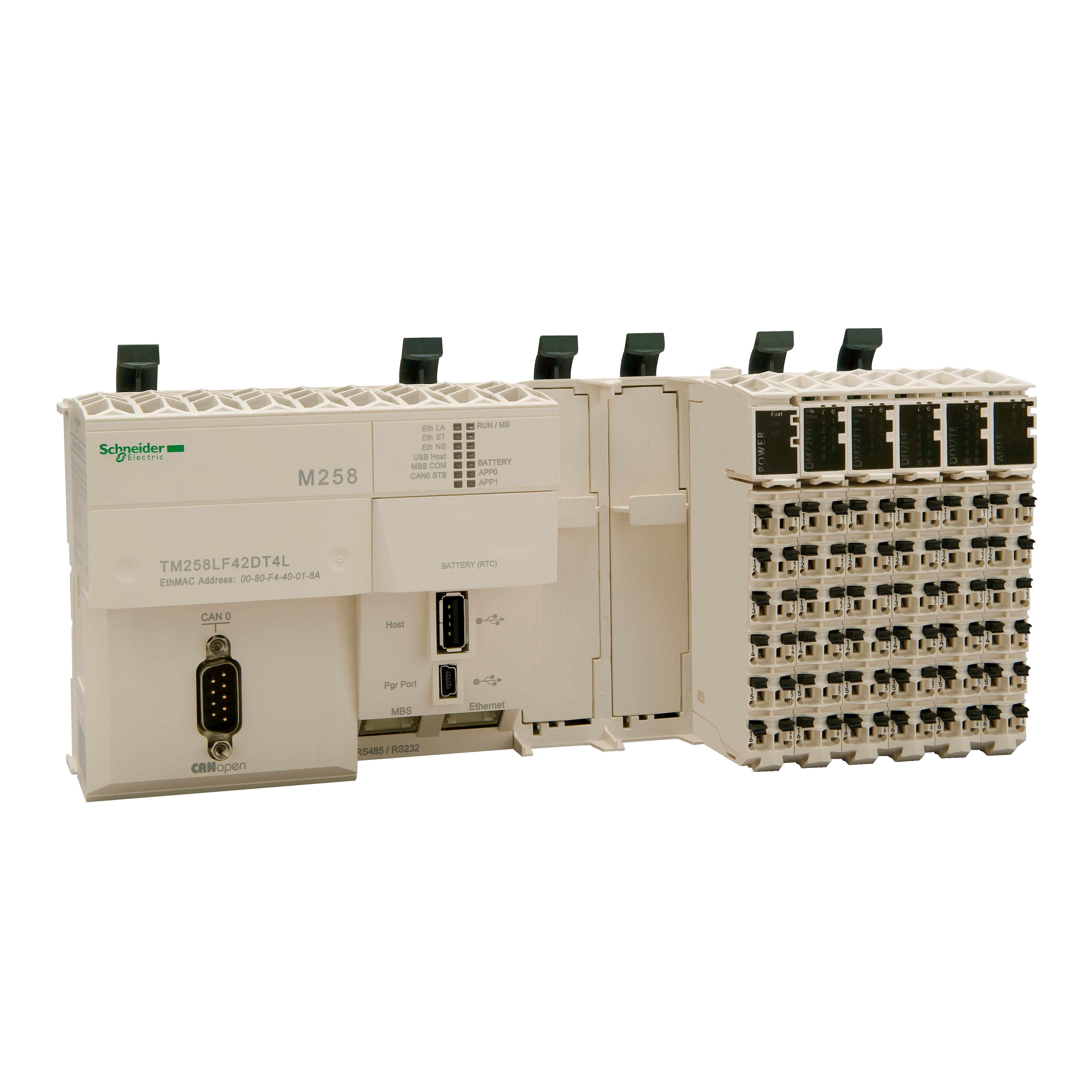 SCHNEIDER ELECTRIC - Base compatta M258 - 42 + 4 I-O - 24 Vcc - CANopen