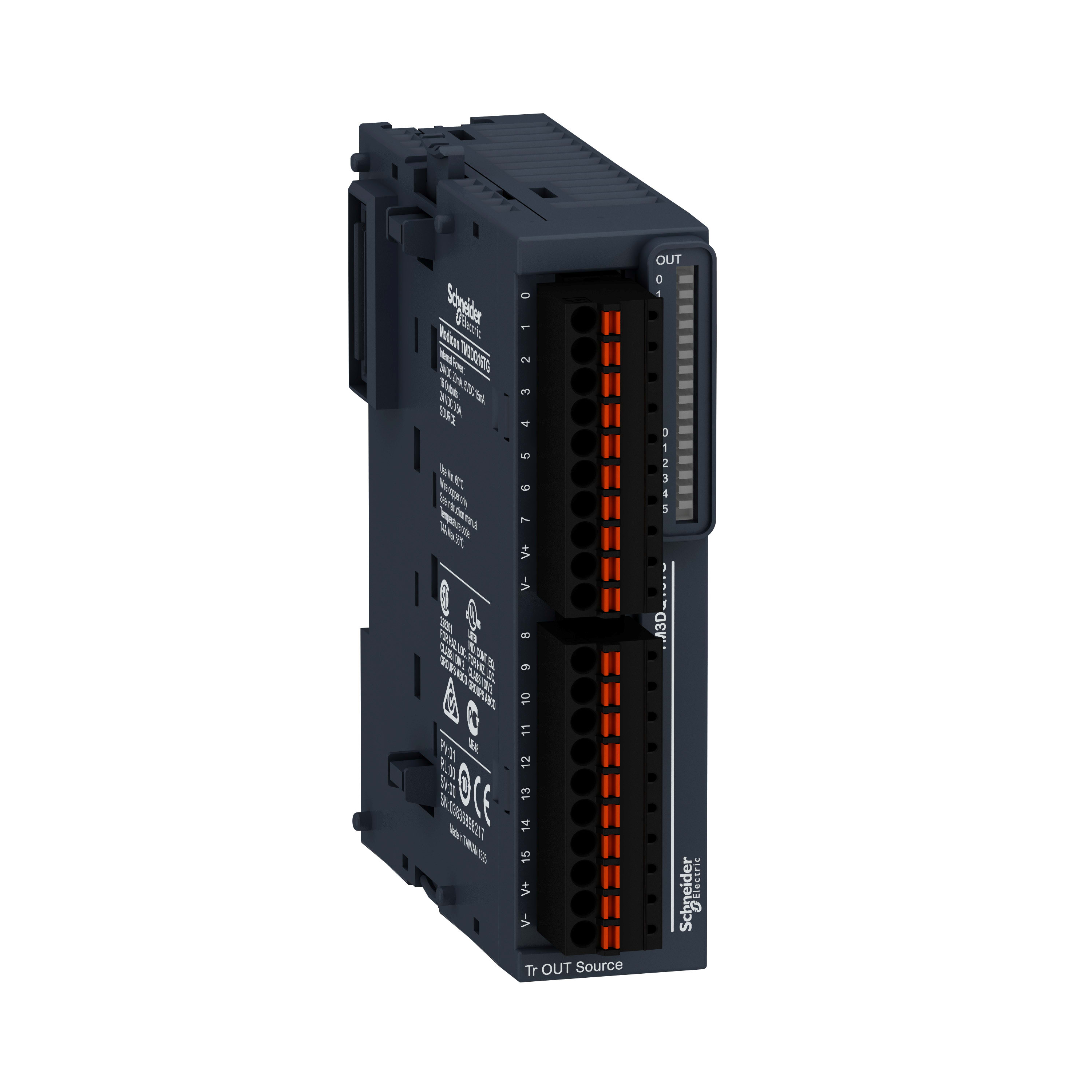 SCHNEIDER ELECTRIC - Modulo TM3 - 16 output transistor PNP, molla