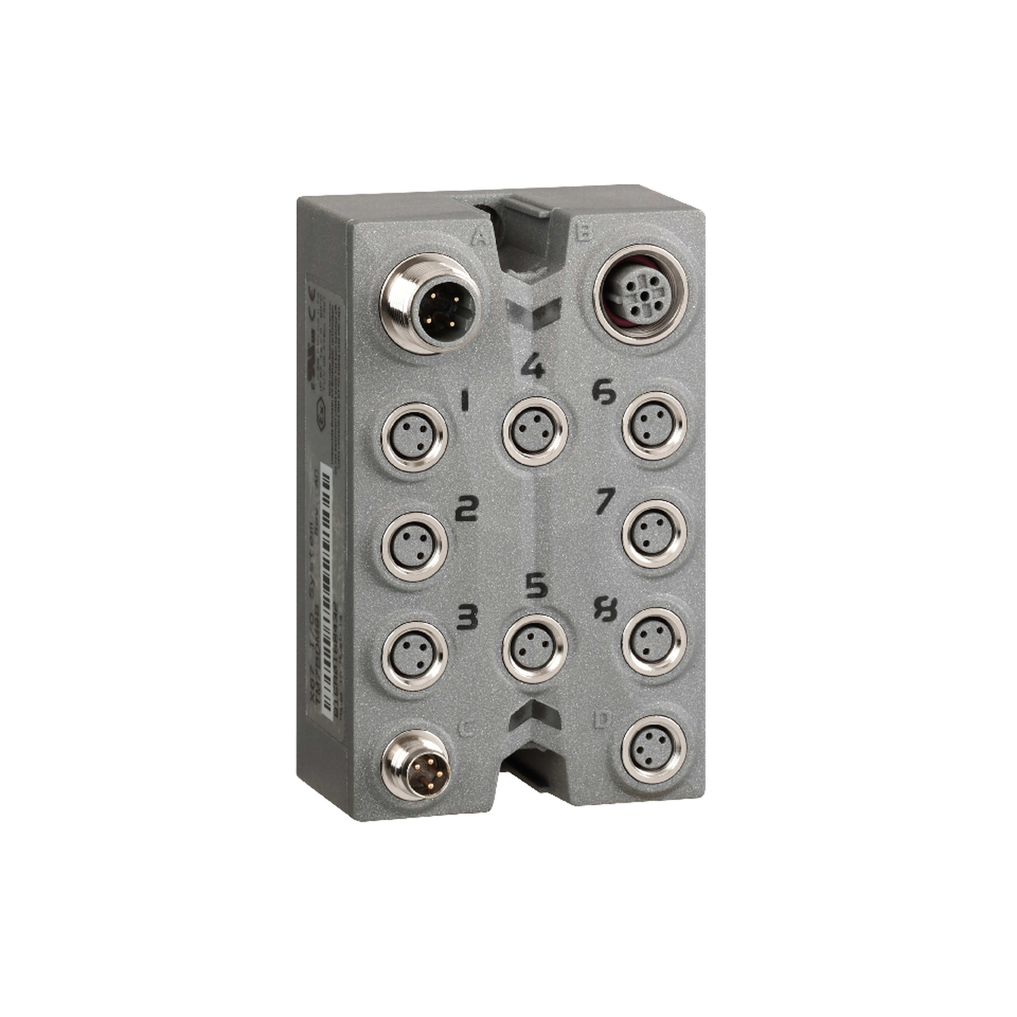 SCHNEIDER ELECTRIC - Blocco esp - IP67 - 8 output digitali - 24 Vcc - 2 A - connettore M8