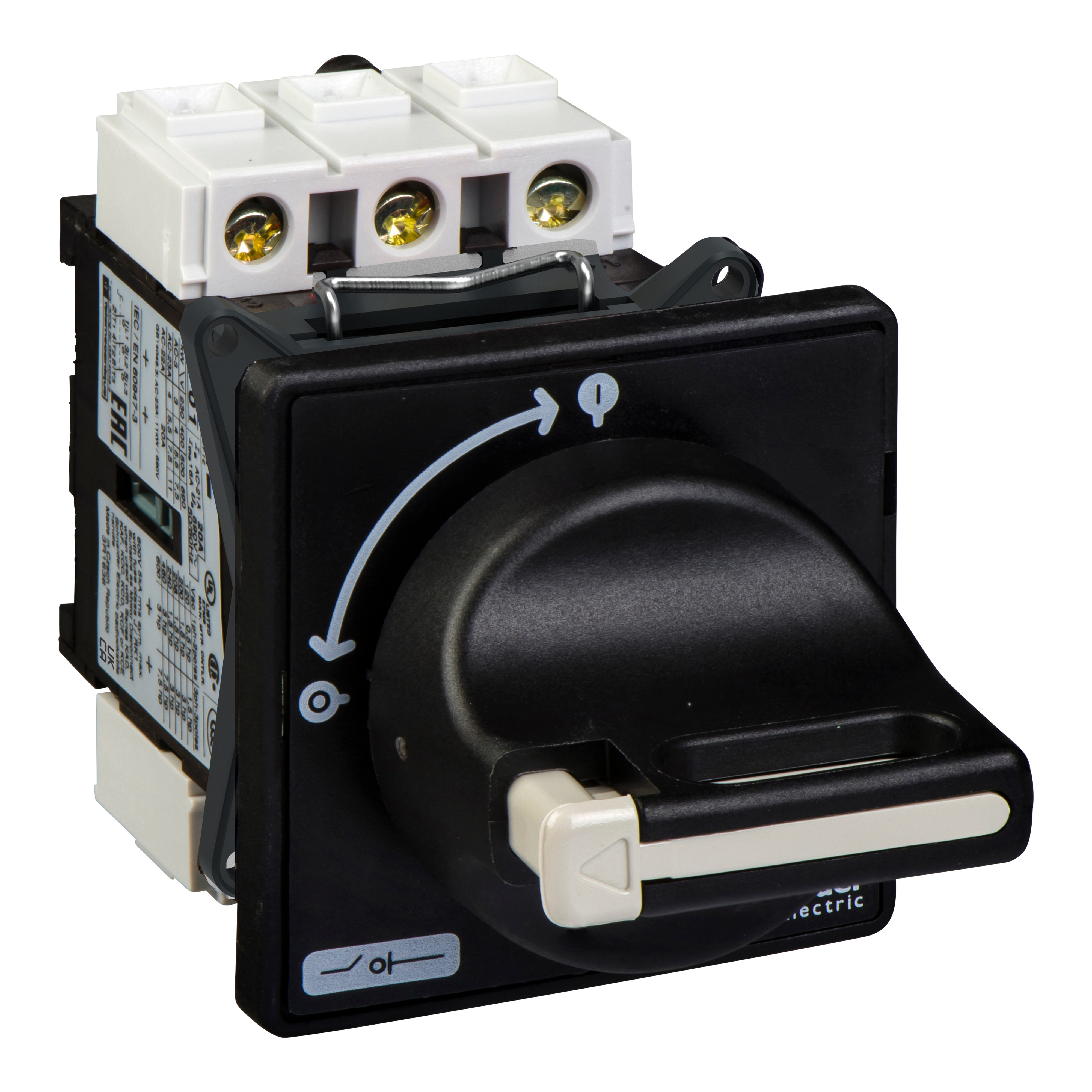 SCHNEIDER ELECTRIC - Inter. sezionatore Vario VBD diam. 22,5 - 3 poli - 20 A - manovra nera lucch.