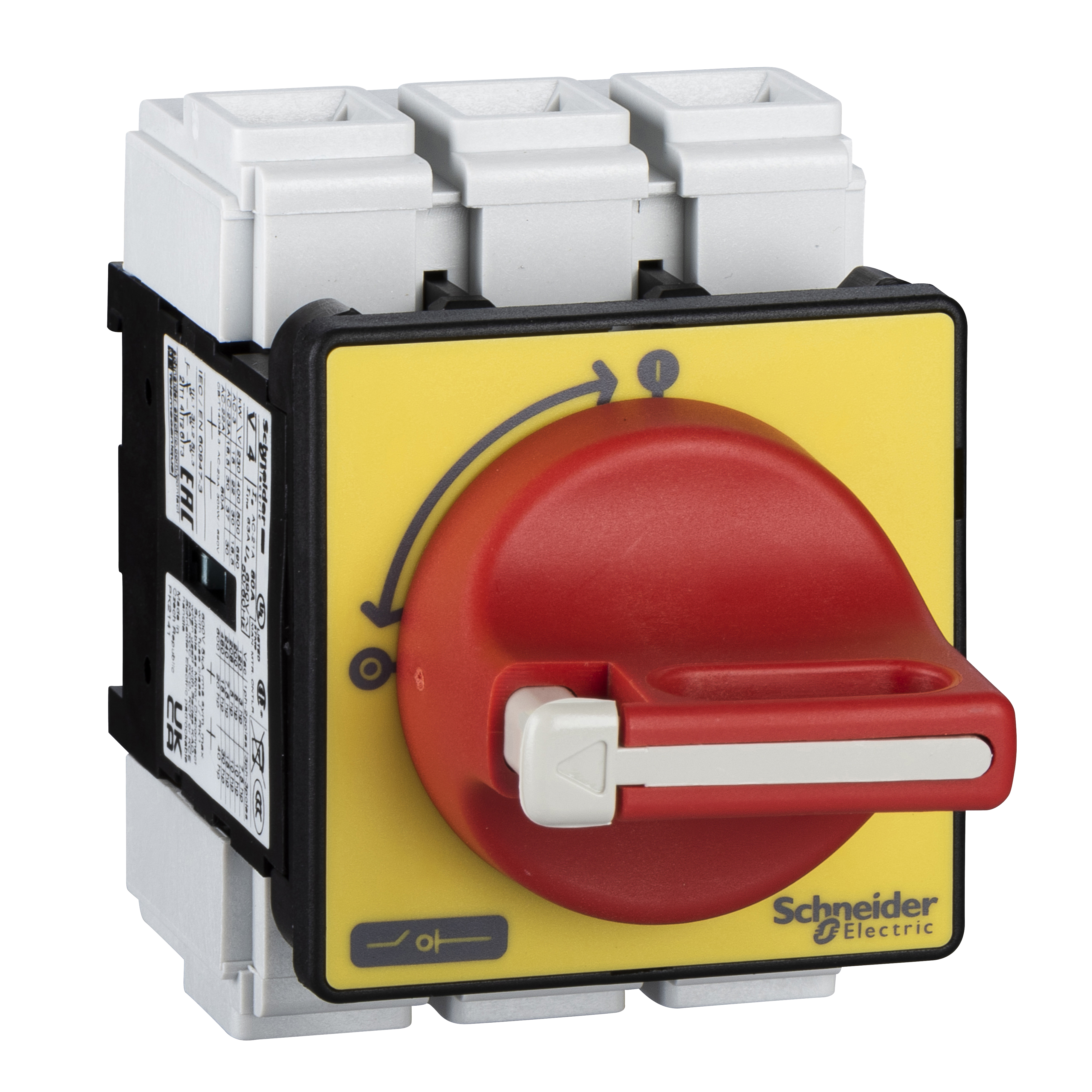 SCHNEIDER ELECTRIC - Inter. sez. emerg. Vario VCF - 3 poli - 80 A - manovra rossa lucch.