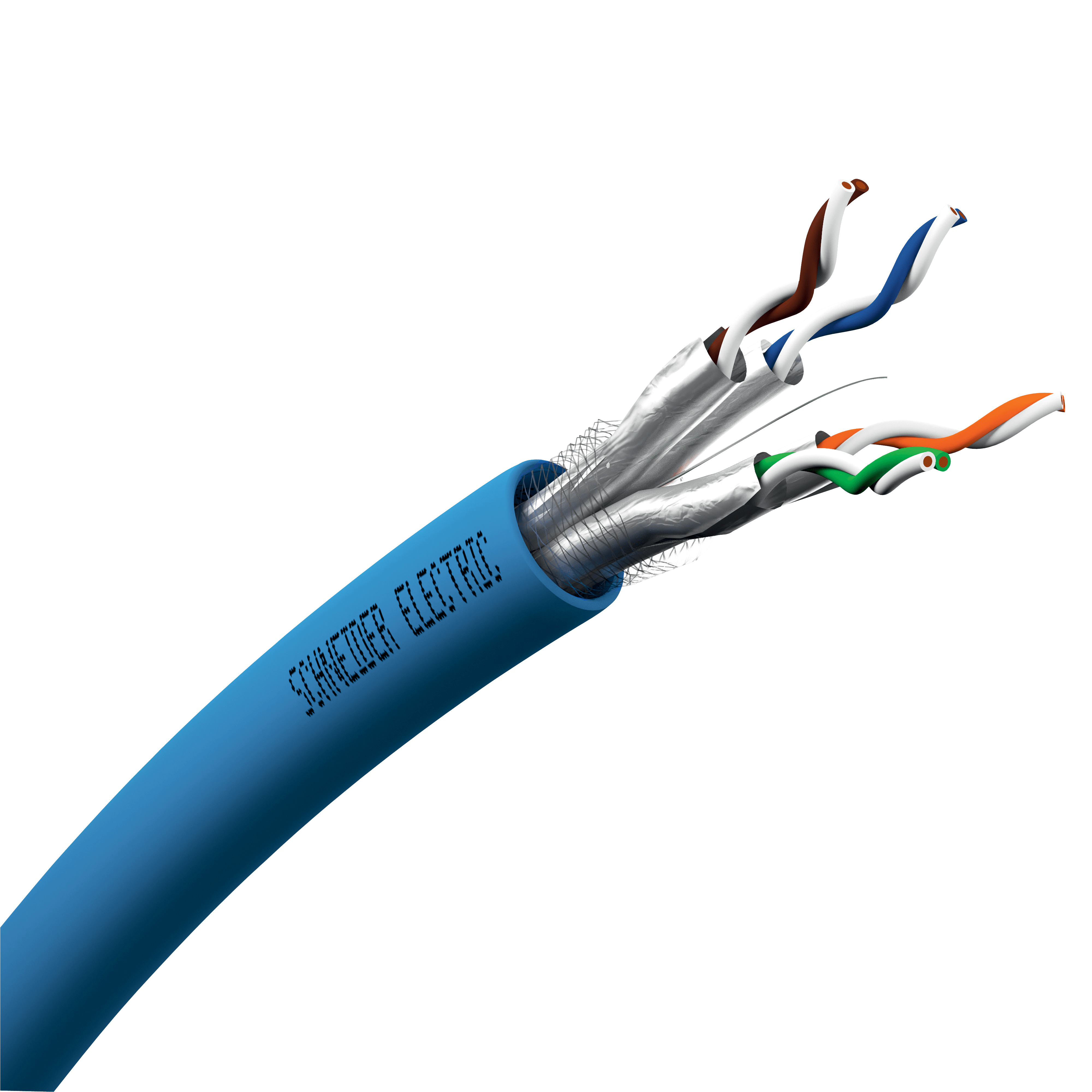 SCHNEIDER ELECTRIC - Copper LAN cable, Actassi, S-FTP, 4P, Cat 7A, Euroclass C, 1.2GHz, LSFRZH, 500m - [prezzo per 1 mt]