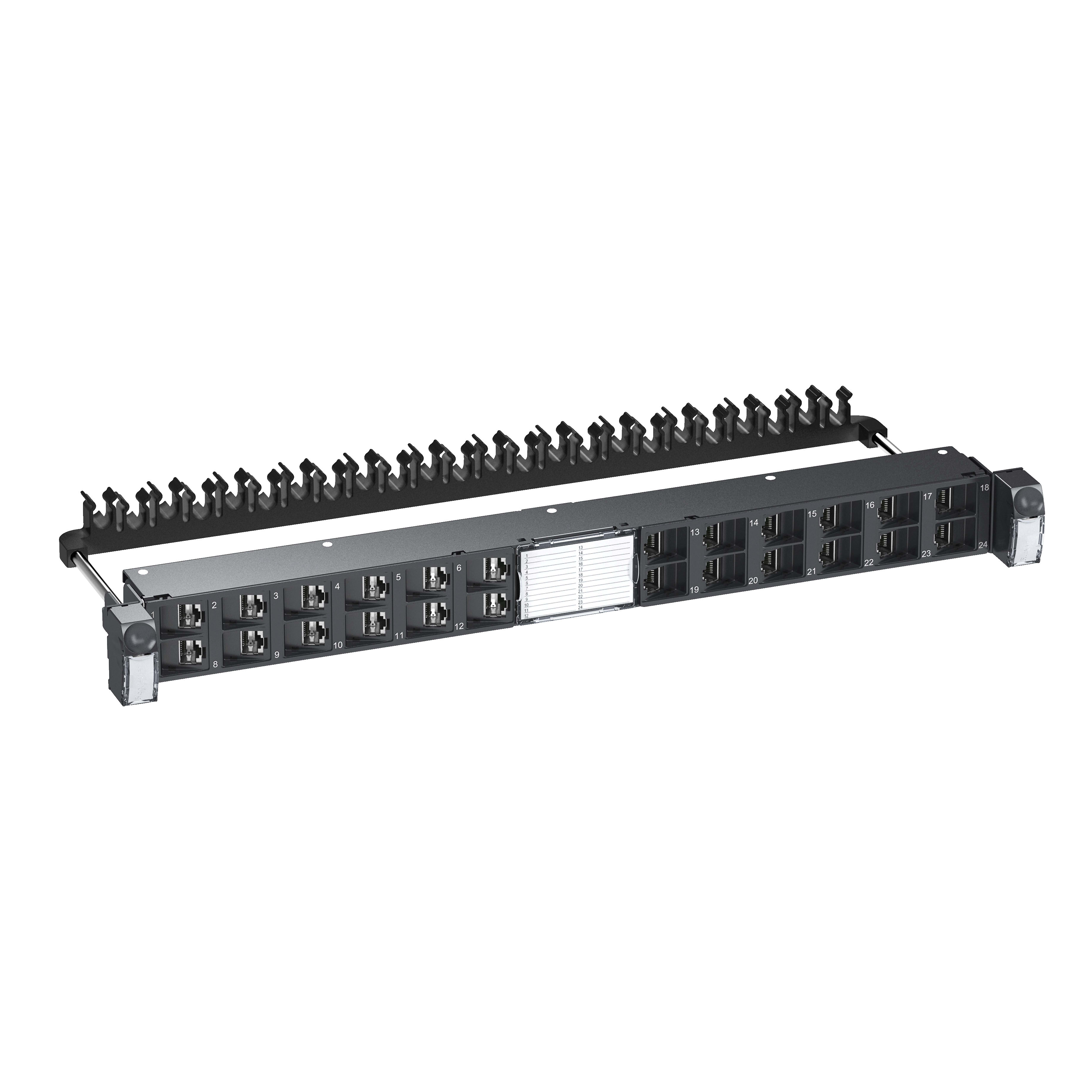 SCHNEIDER ELECTRIC - Actassi patch panel angolare con 24 RJ45 cat.6a FTP