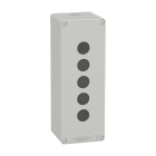 SCHNEIDER ELECTRIC - Pulsantiera in metallo grigia M25 5 fori 22MM 80X220X77 UL CSA