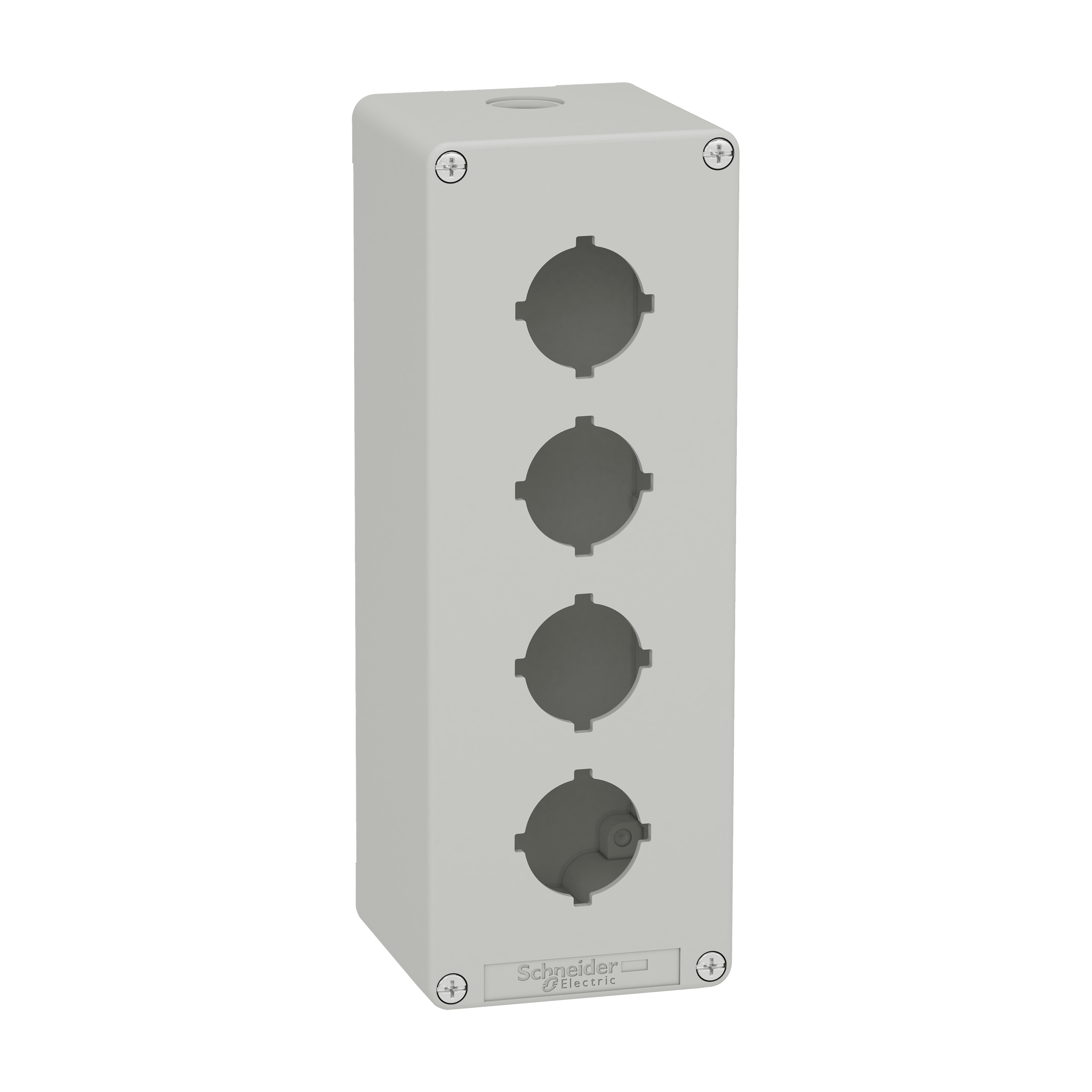 SCHNEIDER ELECTRIC - Pulsantiera in metallo grigia M25 4 fori 30MM 80X220X77 UL CSA