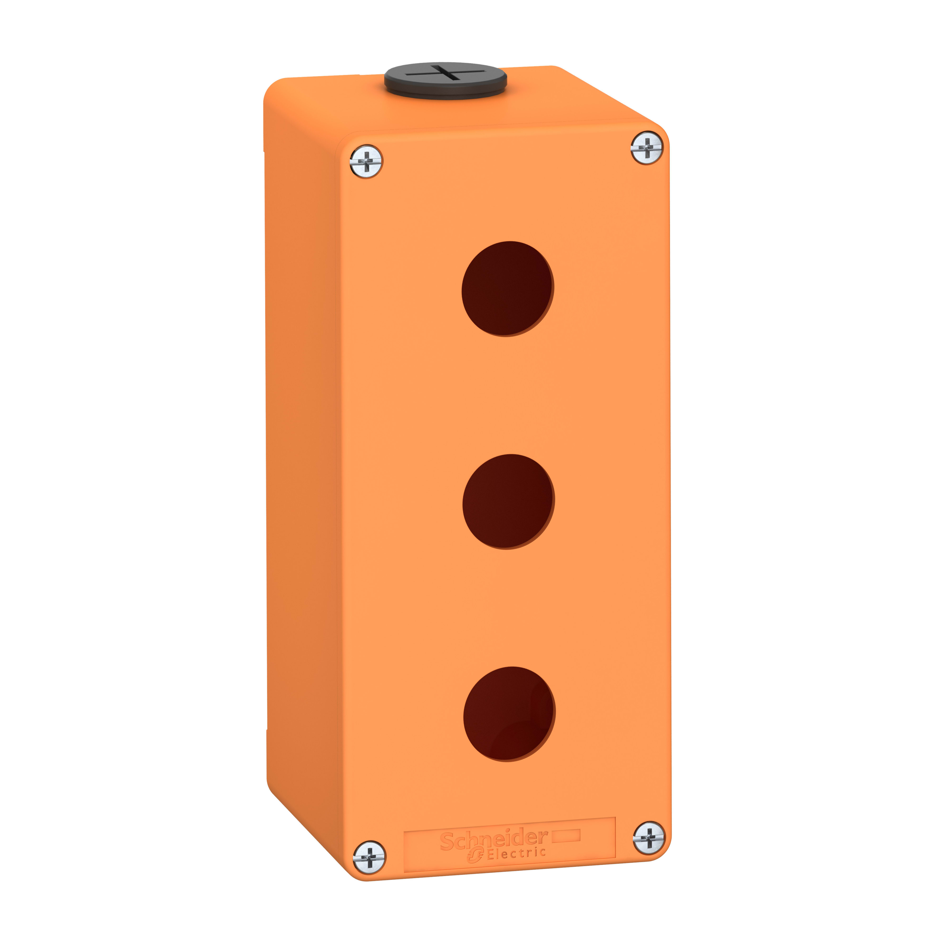 SCHNEIDER ELECTRIC - Pulsantiera vuota arancio M25 3 fori 22MM 80X175X77 UL CSA