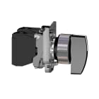 SCHNEIDER ELECTRIC - Selettore a leva lunga completo, Harmony XB4, nero diametro 22 mm, 3 posizioni +-- 45°- fisse, 2 NO, ATEX