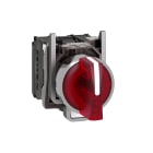 SCHNEIDER ELECTRIC - Selettore luminoso rosso 3 posizioni fisse 24VAC-DC 1NO+1NC- LED universale