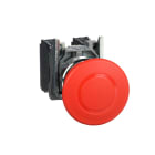 SCHNEIDER ELECTRIC - Pulsante arresto emergenza diametro 22 testa fungo diametro 40 rosso premere tirare 1NC+1NO