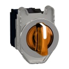 SCHNEIDER ELECTRIC - Selettore luminoso arancione filopannello 3 posizioni fisse 230VAC 1NO+1NC- LED universale- diametro 30