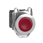 SCHNEIDER ELECTRIC - Pulsante luminoso rosso filopannello LED universale 24VAC-DC 1NO+1NC- diametro 30