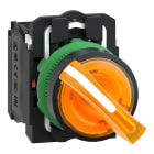 SCHNEIDER ELECTRIC - Selettore luminoso arancione diametro 22 - 2 pos. - 230Vac - 1NO+1NC- LED universale