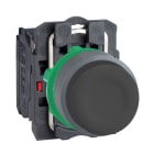 SCHNEIDER ELECTRIC - Pulsante nero ghiera grigia
