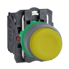 SCHNEIDER ELECTRIC - Pulsante giallo ghiera grigia