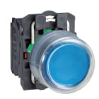 SCHNEIDER ELECTRIC - Pulsante blu ghiera grigia