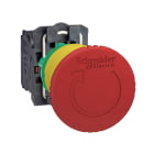 SCHNEIDER ELECTRIC - Pulsante arresto emergenza diametro 22 testa fungo diametro 40mm rosso sblocco a rotazione NO+NC