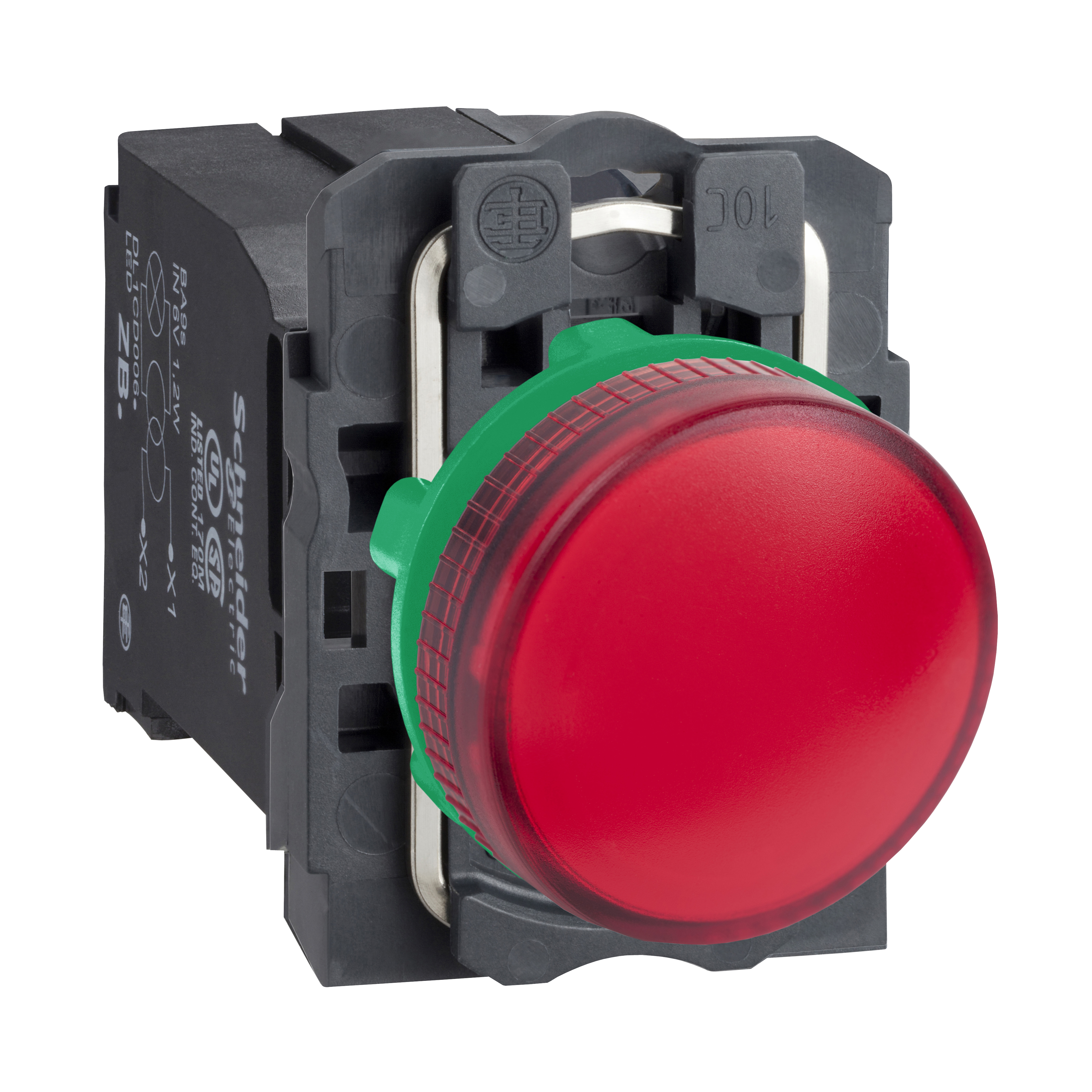 SCHNEIDER ELECTRIC - Lampada spia circolare diametro 22 - IP65 - Rossa - Lampadina BA 9s - 230 V -