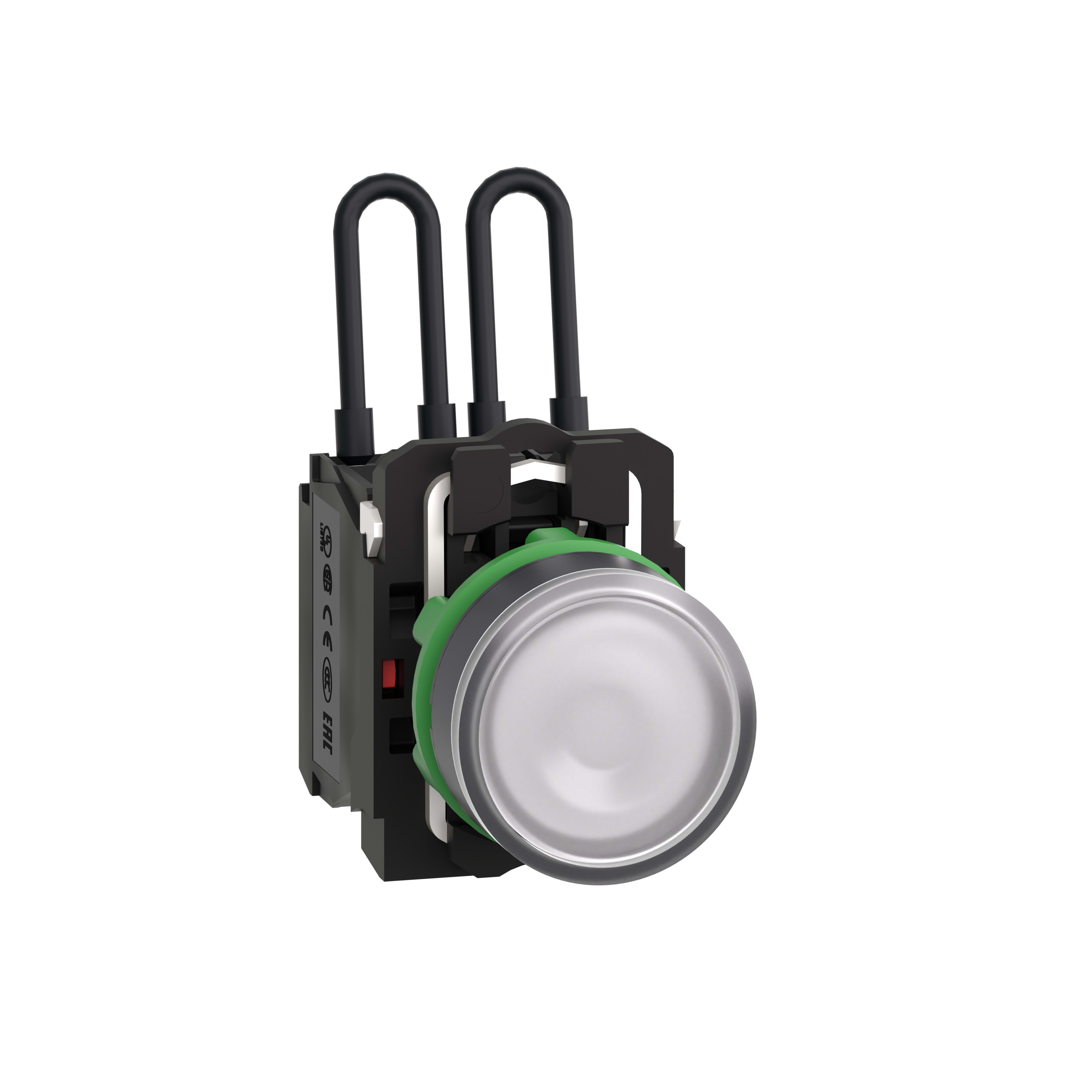 SCHNEIDER ELECTRIC - Pulsante di test lampada spia bianca 24Vac-dc- diametro 22