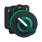 SCHNEIDER ELECTRIC - Selettore luminoso verde 2 pos.filopannello diametro 30 230VAC NO+NC- LED universale