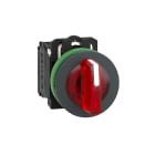 SCHNEIDER ELECTRIC - Selettore luminoso rosso 3 pos.filopannello diametro 30 120VAC NO+NC- LED universale