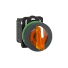 SCHNEIDER ELECTRIC - Selettore luminoso arancione 3 pos.filopannello diametro 30 120VAC NO+NC- LED universale