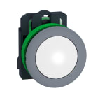 SCHNEIDER ELECTRIC - Lampada spia bianca 120Vac filopannello - diametro 30 - LED universale - ghiera grigia - diametro 30 - LED universale