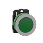 SCHNEIDER ELECTRIC - Lampada spia verde 230Vac filopannello - diametro 30 - LED universale - ghiera grigia - diametro 30 - LED universale