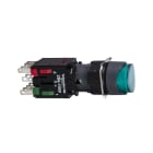 SCHNEIDER ELECTRIC - Pulsante luminoso verde diametro 16 - SPORGENTE, ad impulso - 24V - 1NO+1NC