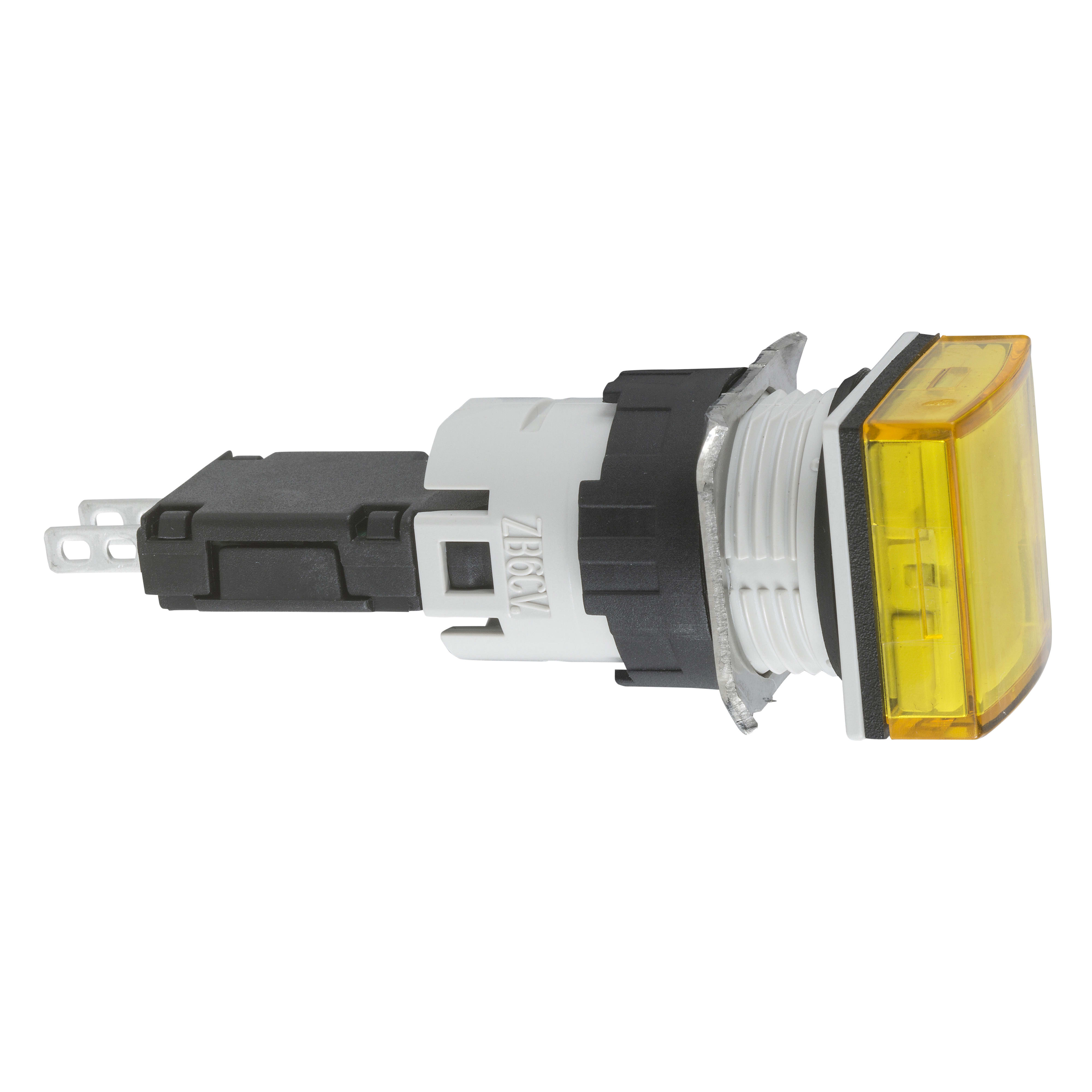 SCHNEIDER ELECTRIC - Lampada spia quadrata diametro 16 - IP65 - gialla - LED integrato - 24V