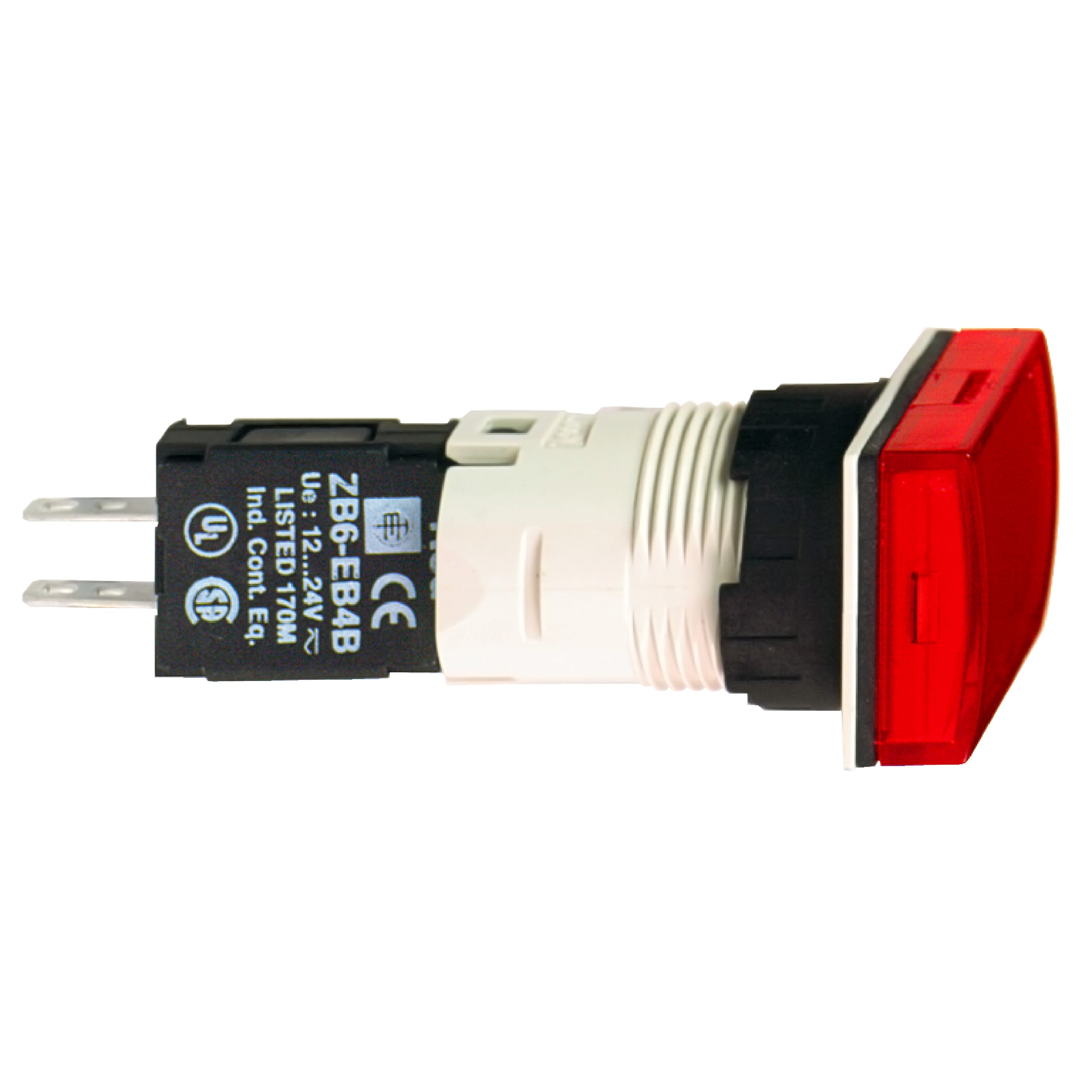 SCHNEIDER ELECTRIC - Lampada spia rettangolare diametro 16 - IP65 - rossa - LED integrato - 24V