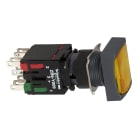 SCHNEIDER ELECTRIC - Pulsante luminoso giallo filoghiera rettangolare diametro 16 ad impulso 1NO+1NC 12-24V